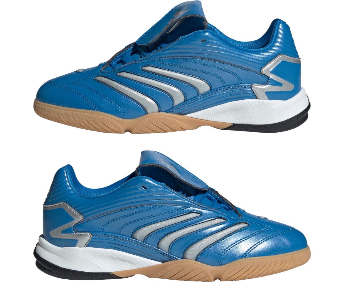 adidas Predator Sala – Women Indoor Soccer Shoes Blue Silver Metallic JR1637 NEW