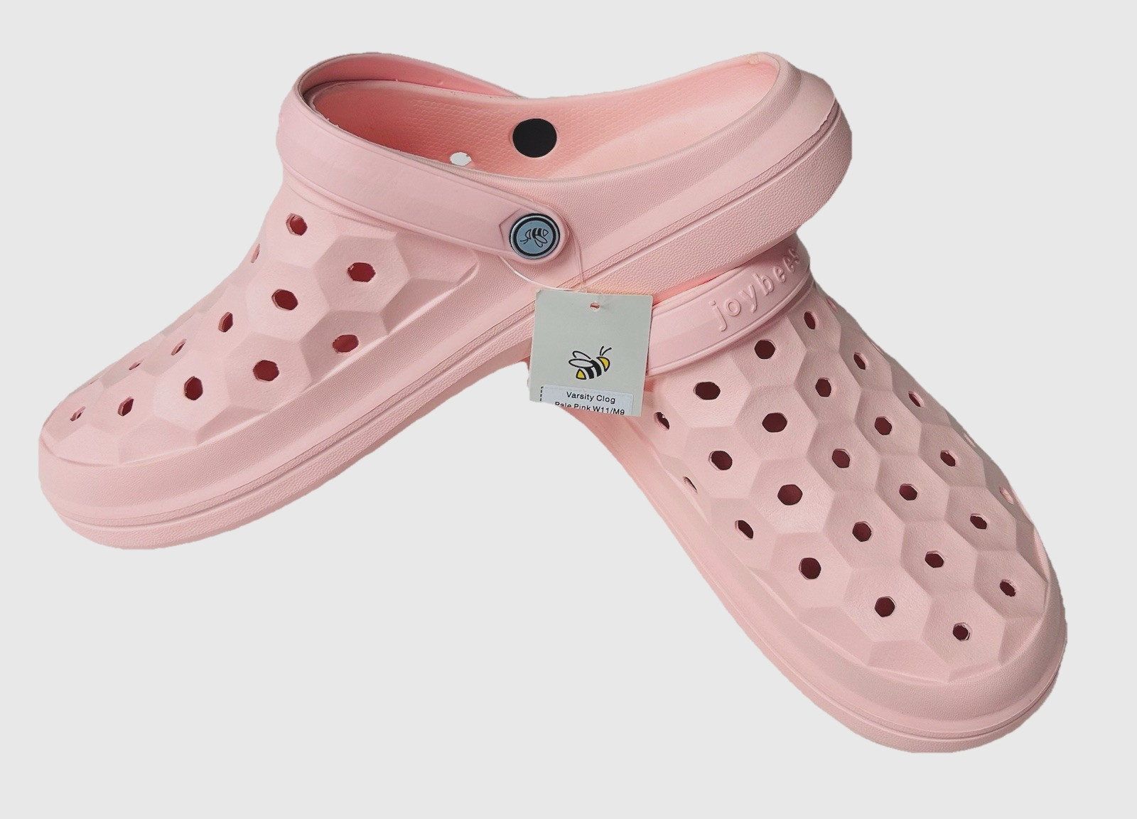 JOYBEES VARSITY Pale Pink Active Comfort Slip-on Clogs~Women’s 11~Men’s 9~NWT!