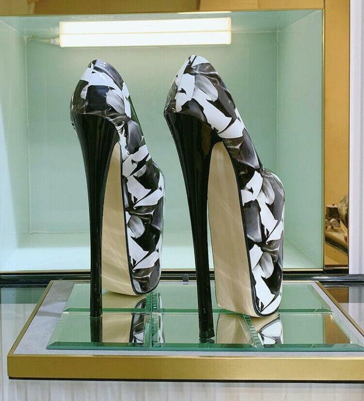 Women’s Faux Leather Stilettos Heels Platform Shoes Nightclub Sexy Nightclub SZ