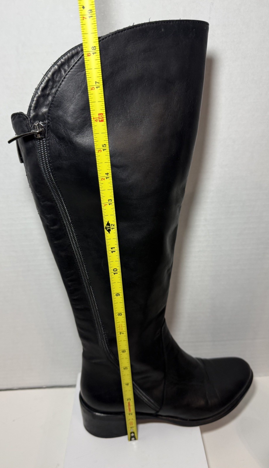Stelle Monelle Women’s Black Leather Zip up Riding Boots 38 (US 7 1/2-8)