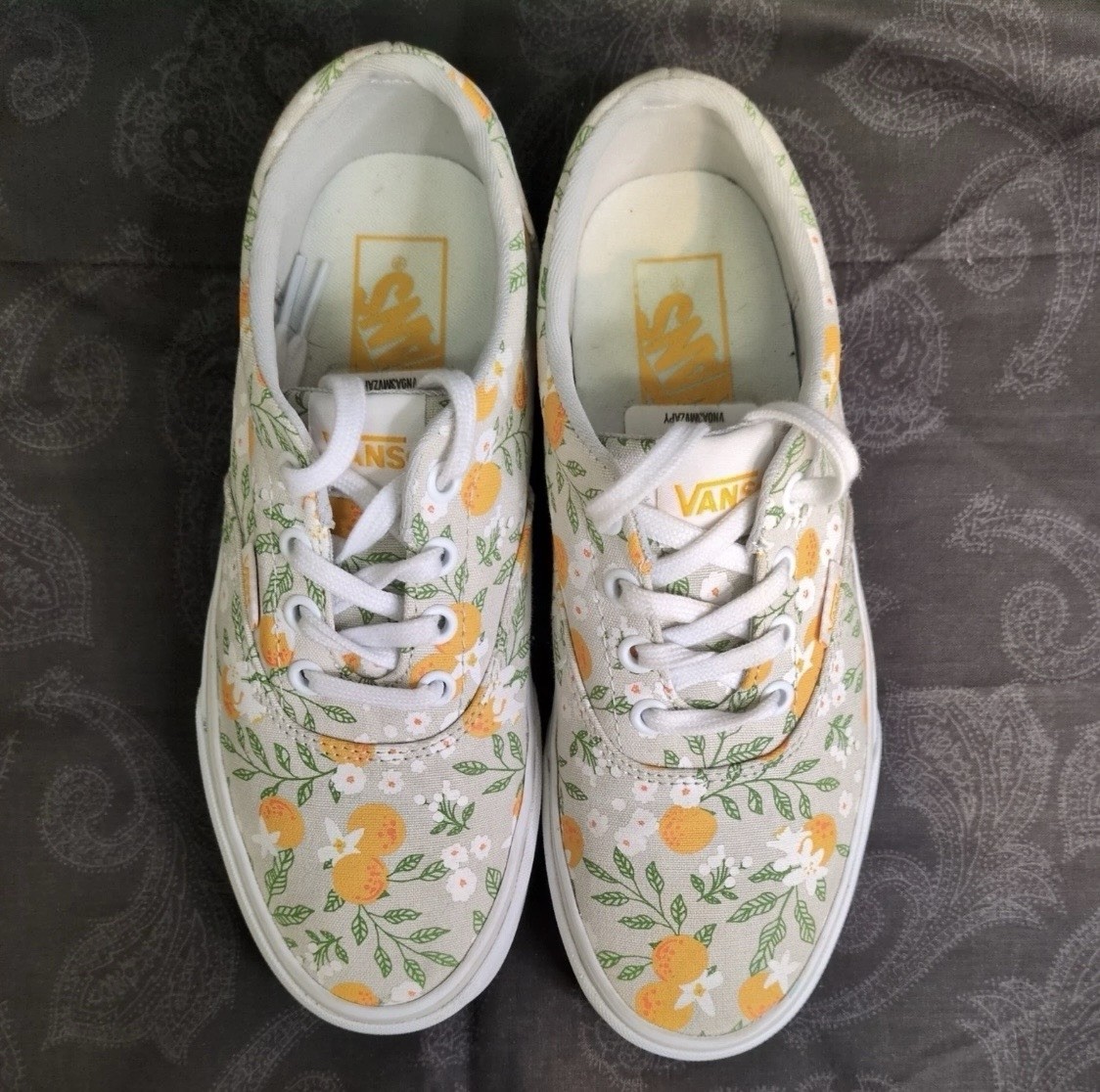 VANS 🍊Womens Sneaker Doheny 721356 Orange Blossom🍊 Floral Size 6.5 VGC 🍊💕