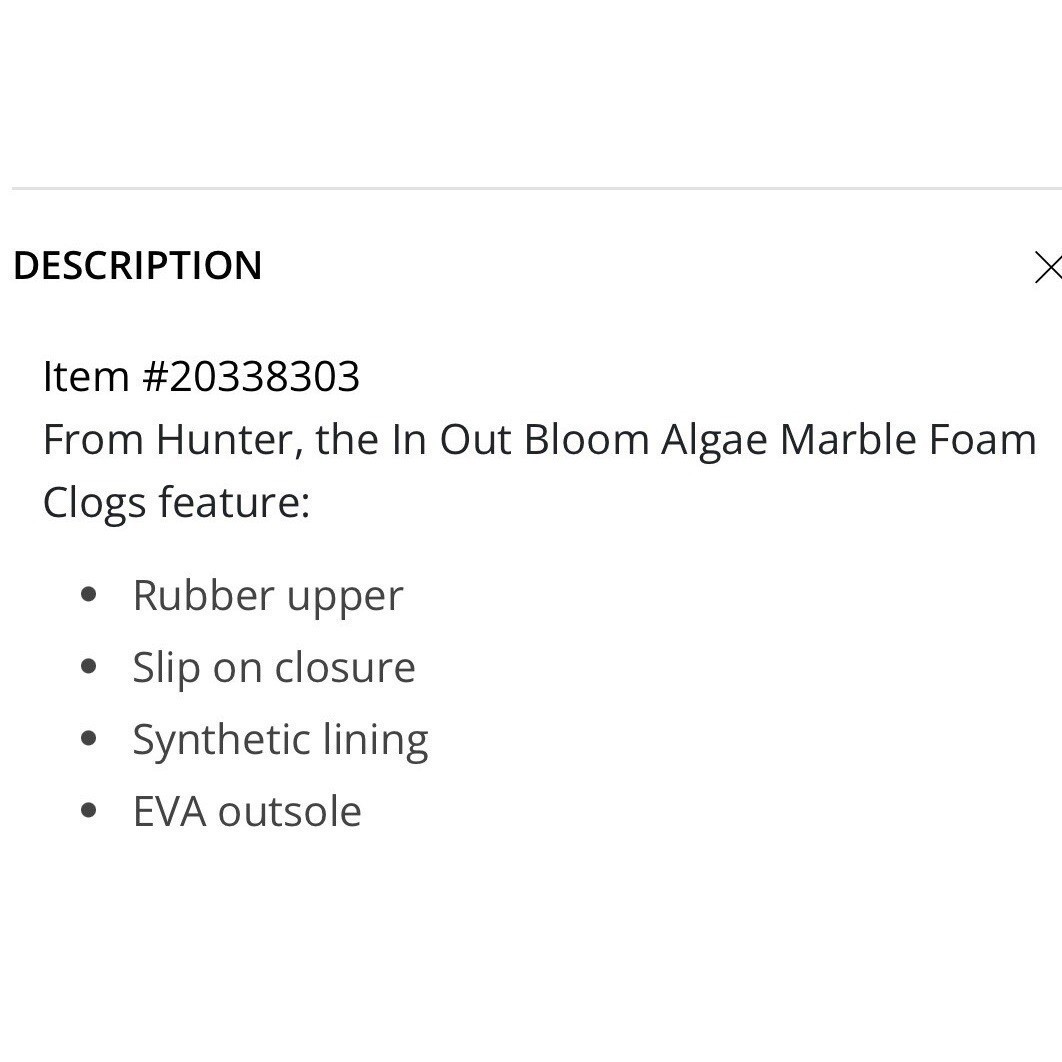 Hunter Bloom Algae Foam Clogs Marble Swirl Multicolor Unisex M11 W12 EU44 NIB