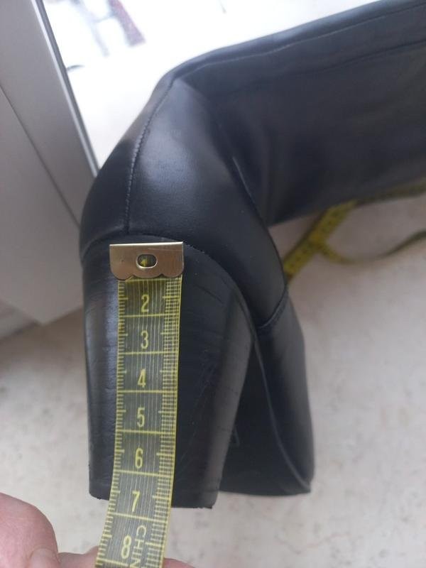 Women boots black leather 39 #4638