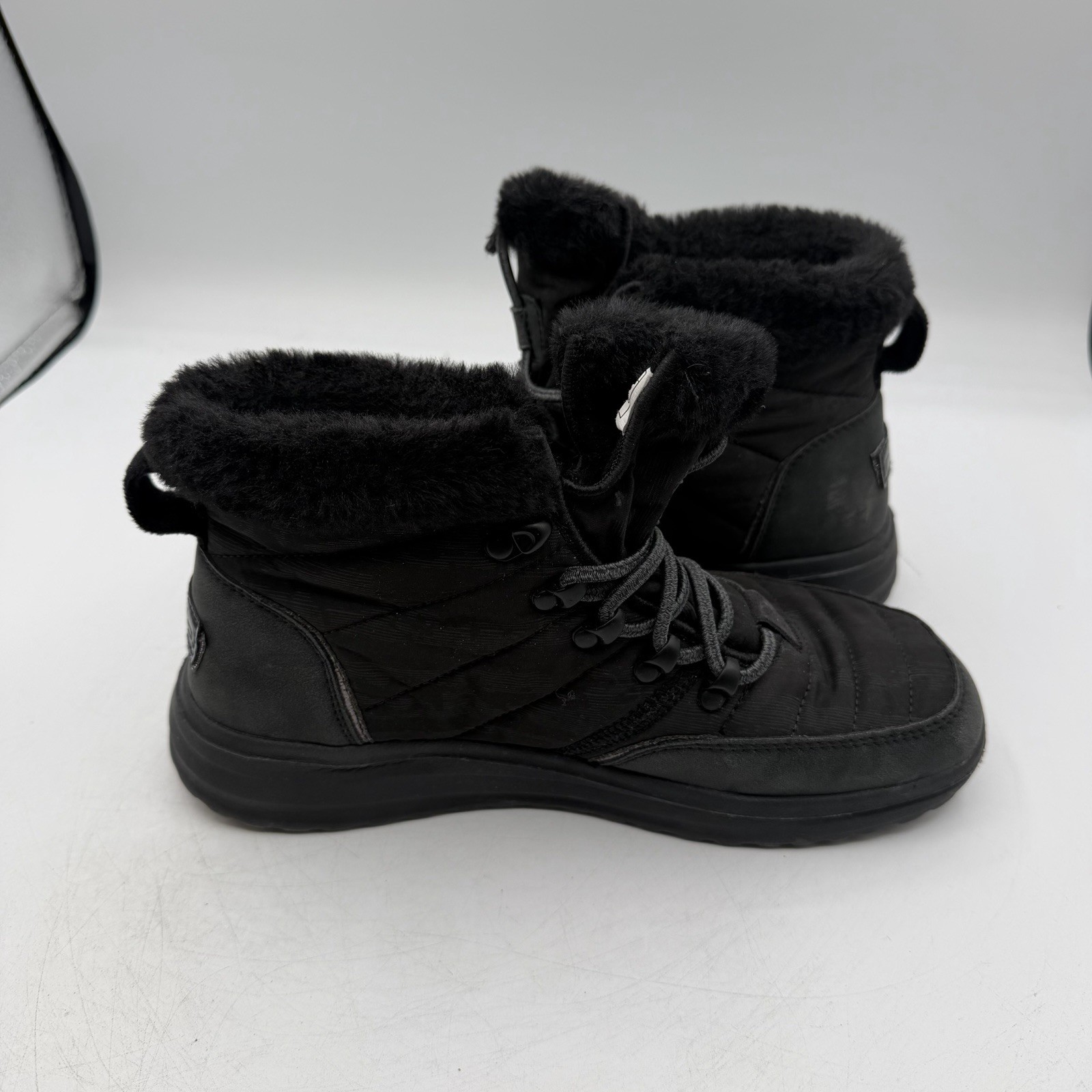 Hey Dude Brandy Boots Womens Sz 7 Black Pull On Lined Ankle Booties