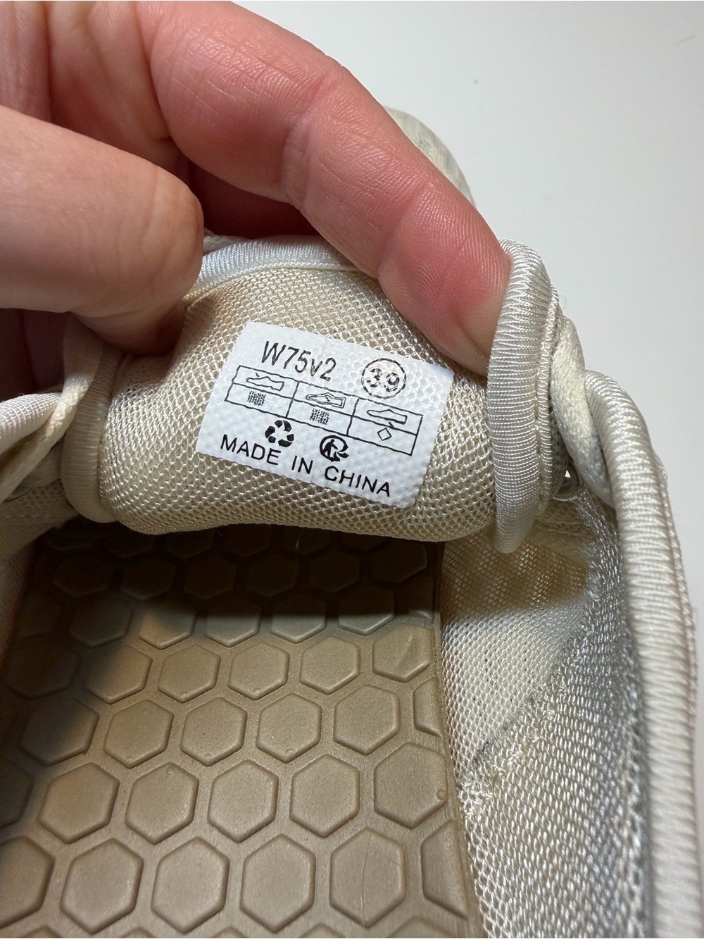 WHITIN Off-White Mesh Sneakers with Brown Gum Outsole