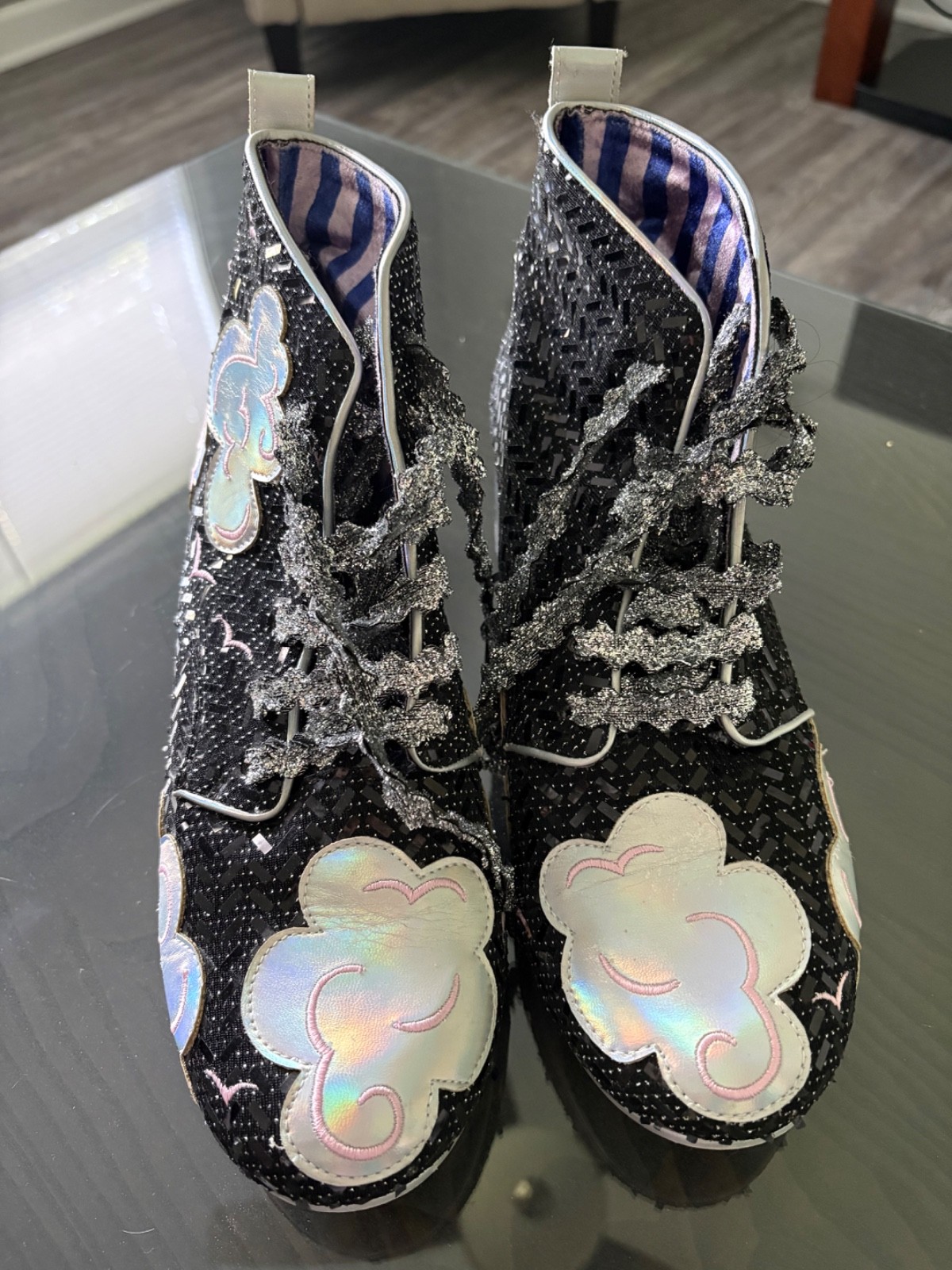 Size 11 (42 EUR)…….IRREGULAR CHOICE. Used no Box.Only used with sole protector
