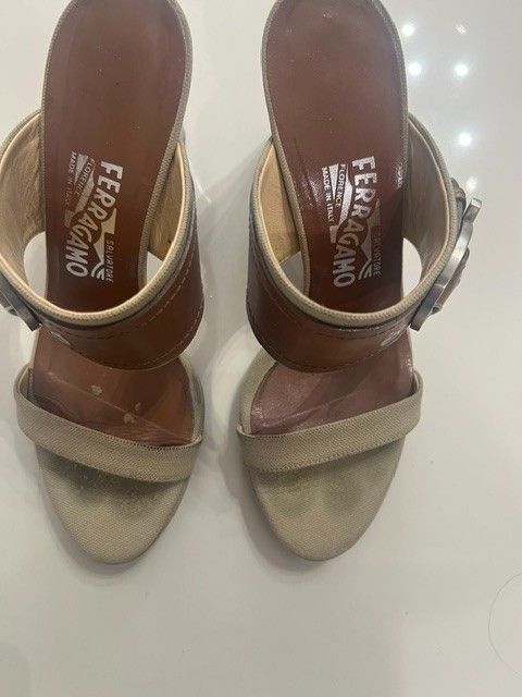 Salvatore Ferrago Slip on high heel sandals size 6.5M