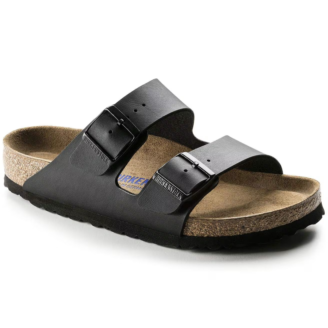 Birkenstock Arizona Mocha/Black Birkibuc Leather Soft Footbed Sandals EU37-45
