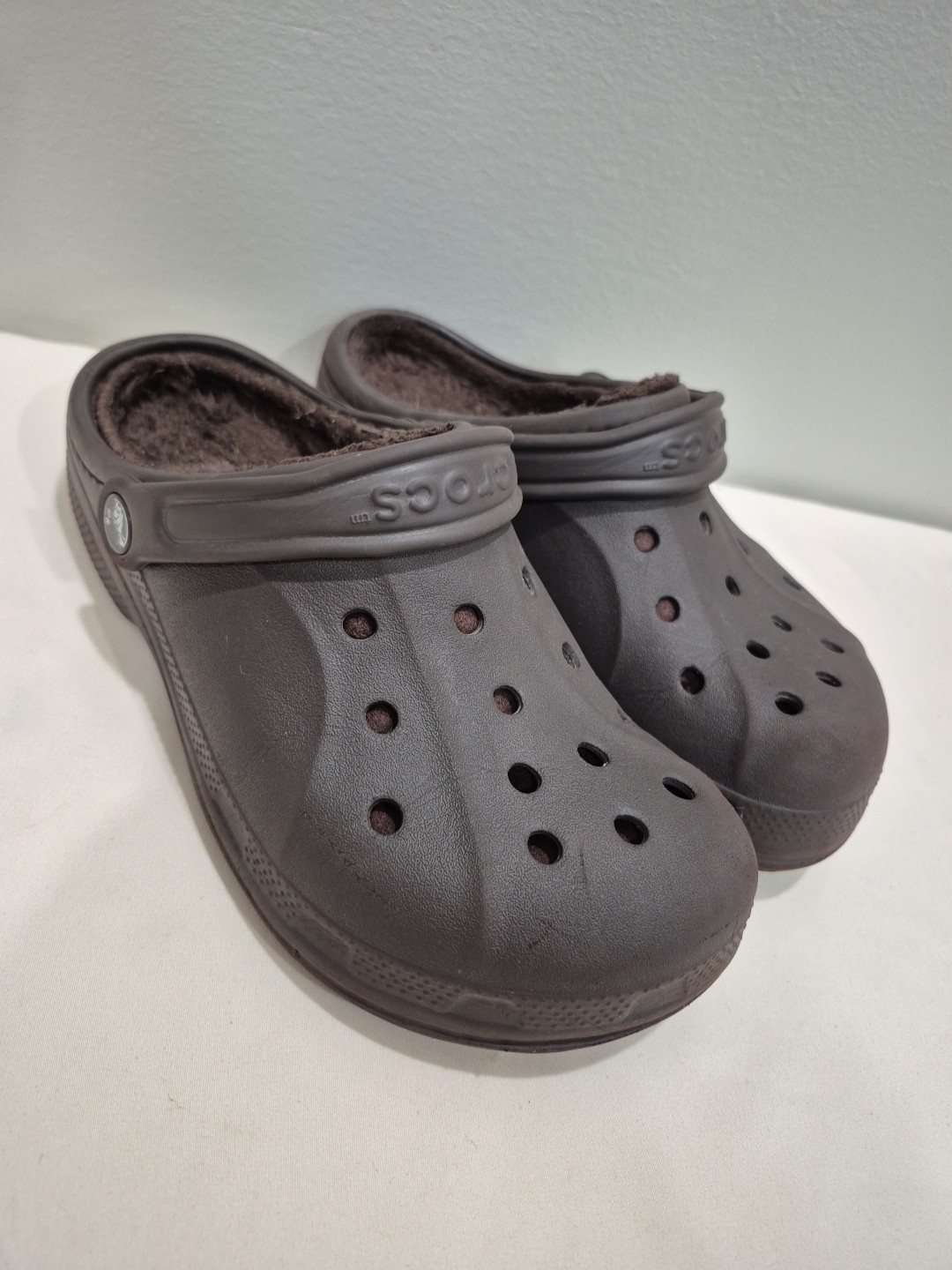 Crocs Baya Lined Brown Clogs Shoes Unisex Men’s 5/Women’s 7