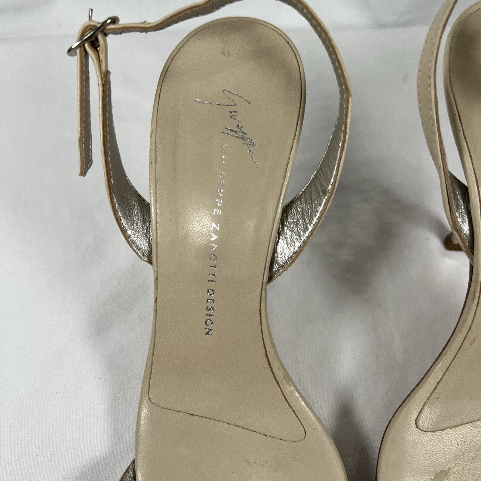 Giuseppe Zanotti Leather Slingback Stiletto Heels Italy Minimalist EU 36 US 6