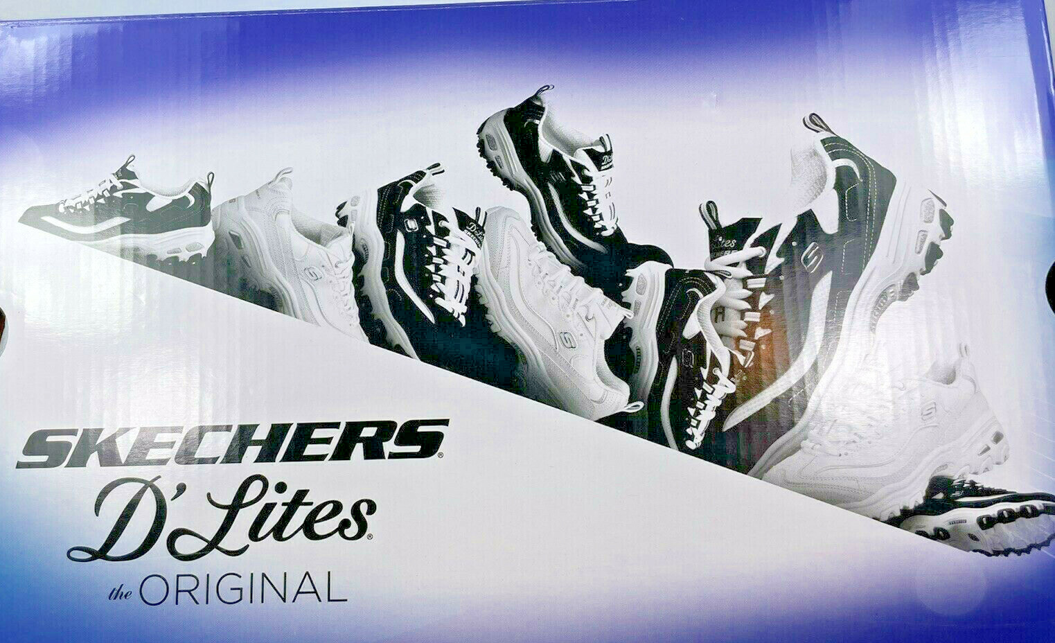 Skechers / D’Lites Slip Ins / STEP IN / BLACK / Air Cooled Memory Foam Reg $85