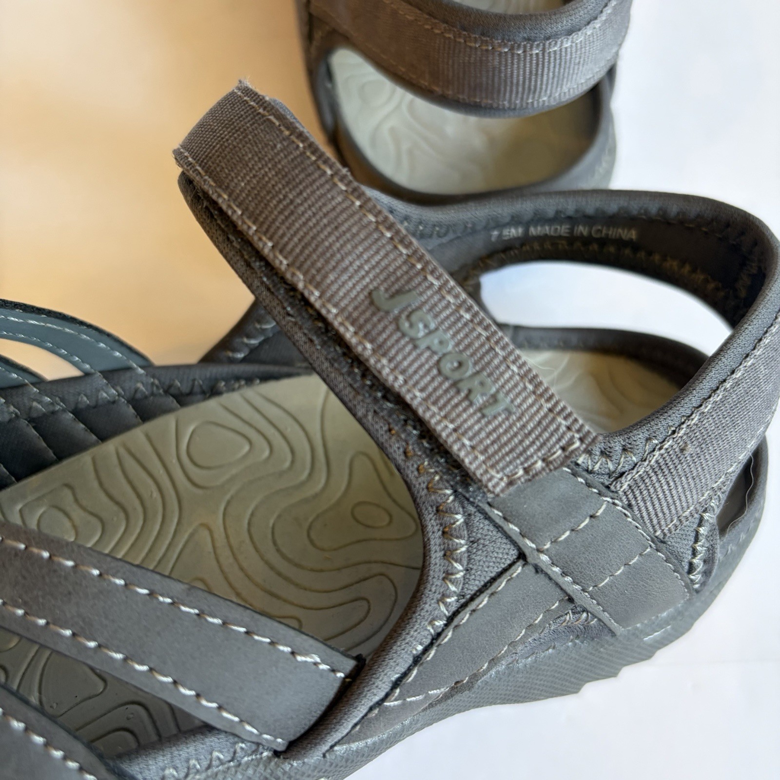 Jambu JSport POPPY Grey Sport Sandals New Womens Shoes, Size 7.5