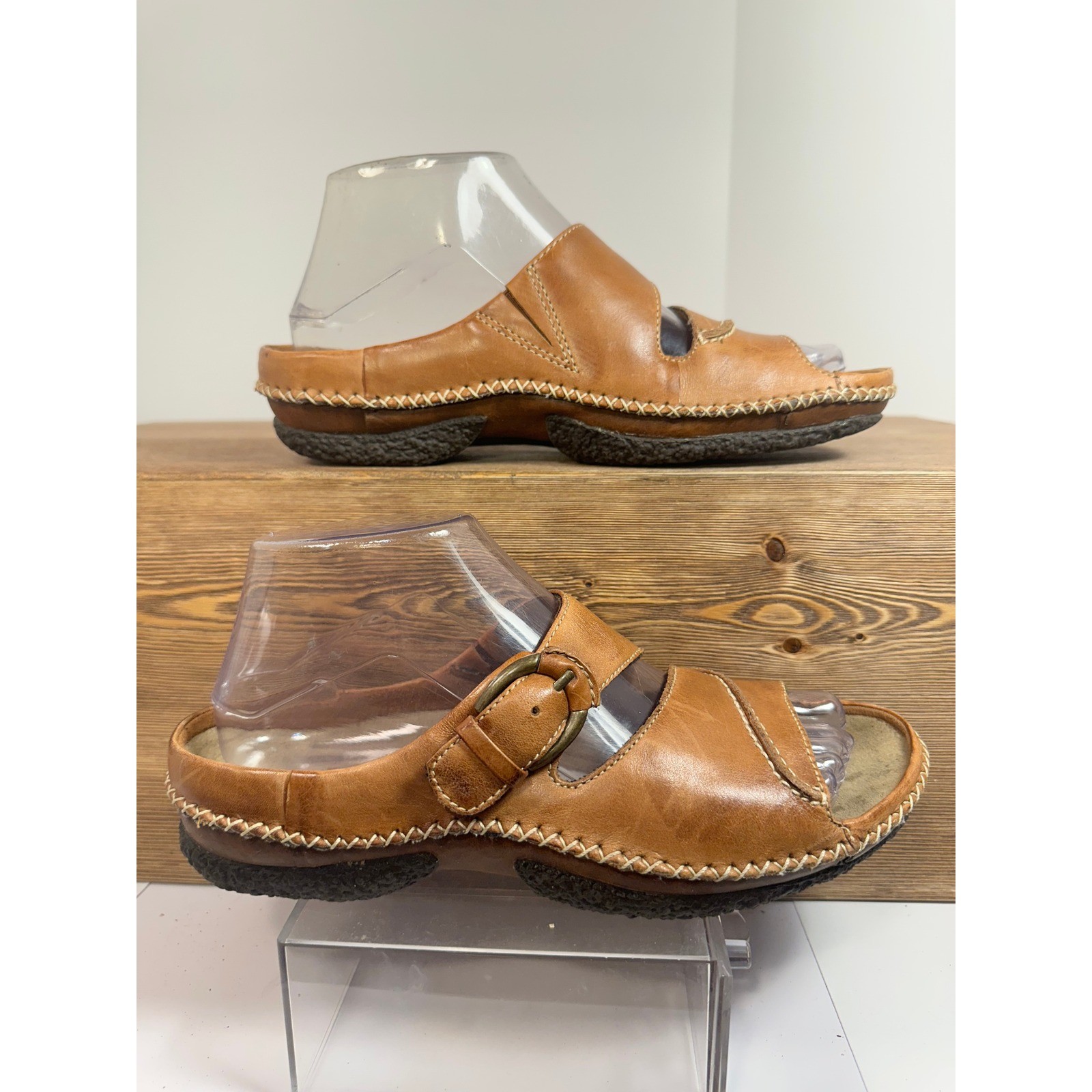 VTG Earth Spirit Comfort Sandal Women 7 Leather Casual Travel Artisan Boho Jesus