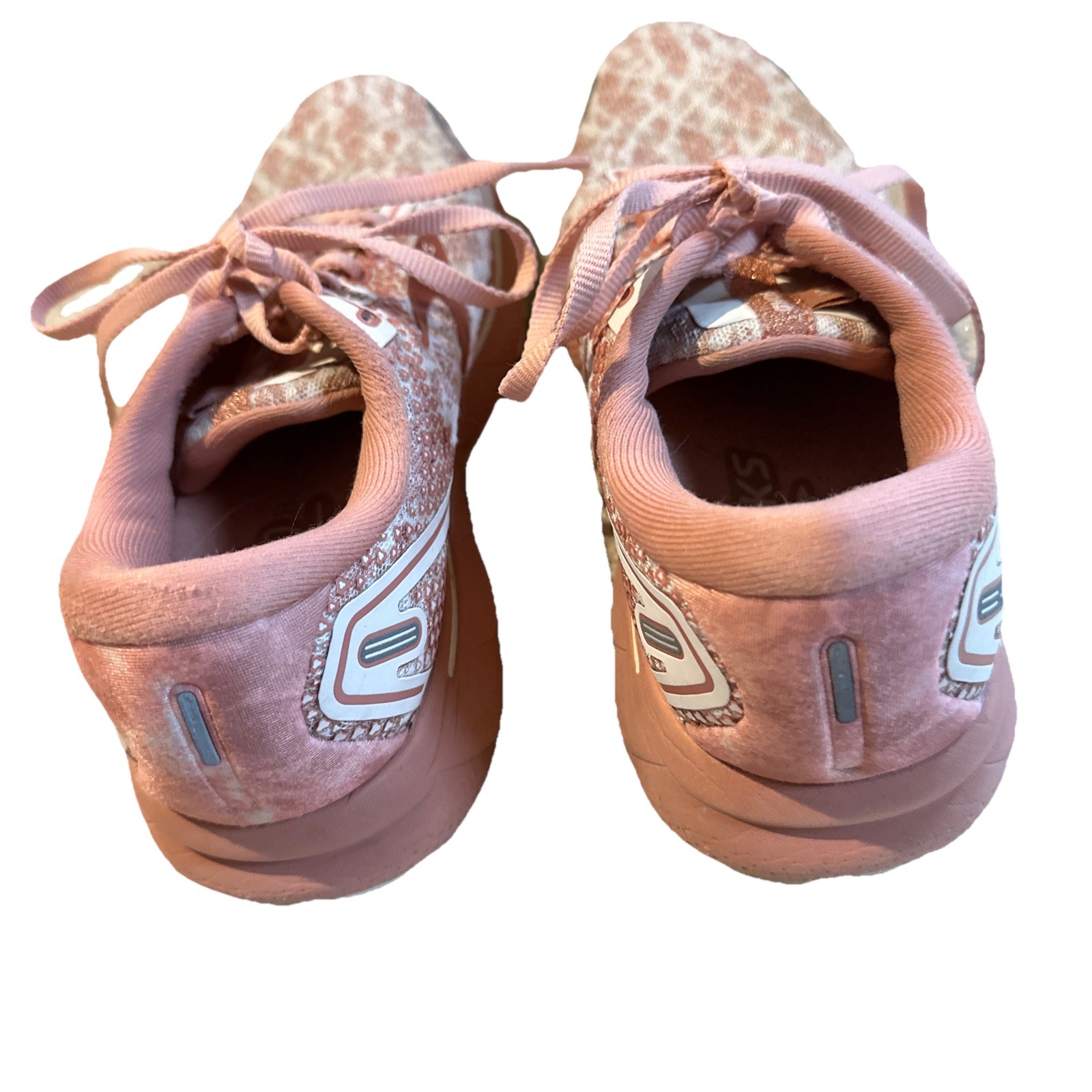 Brooks Ghost 14 Womens 7 B Medium Running Sneaker Shoes Coral Cloud Pink Glitter