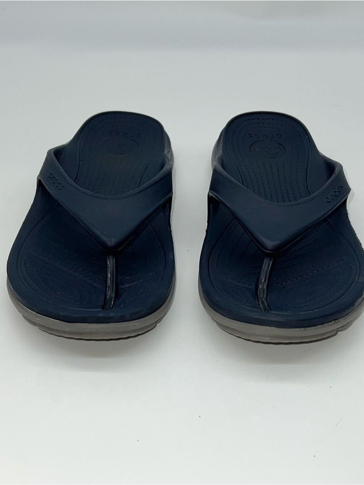 CROCS Navy Blue Baya Li Unisex Flip Flop Sandals- Women’s Size 7/Men’s Size 5