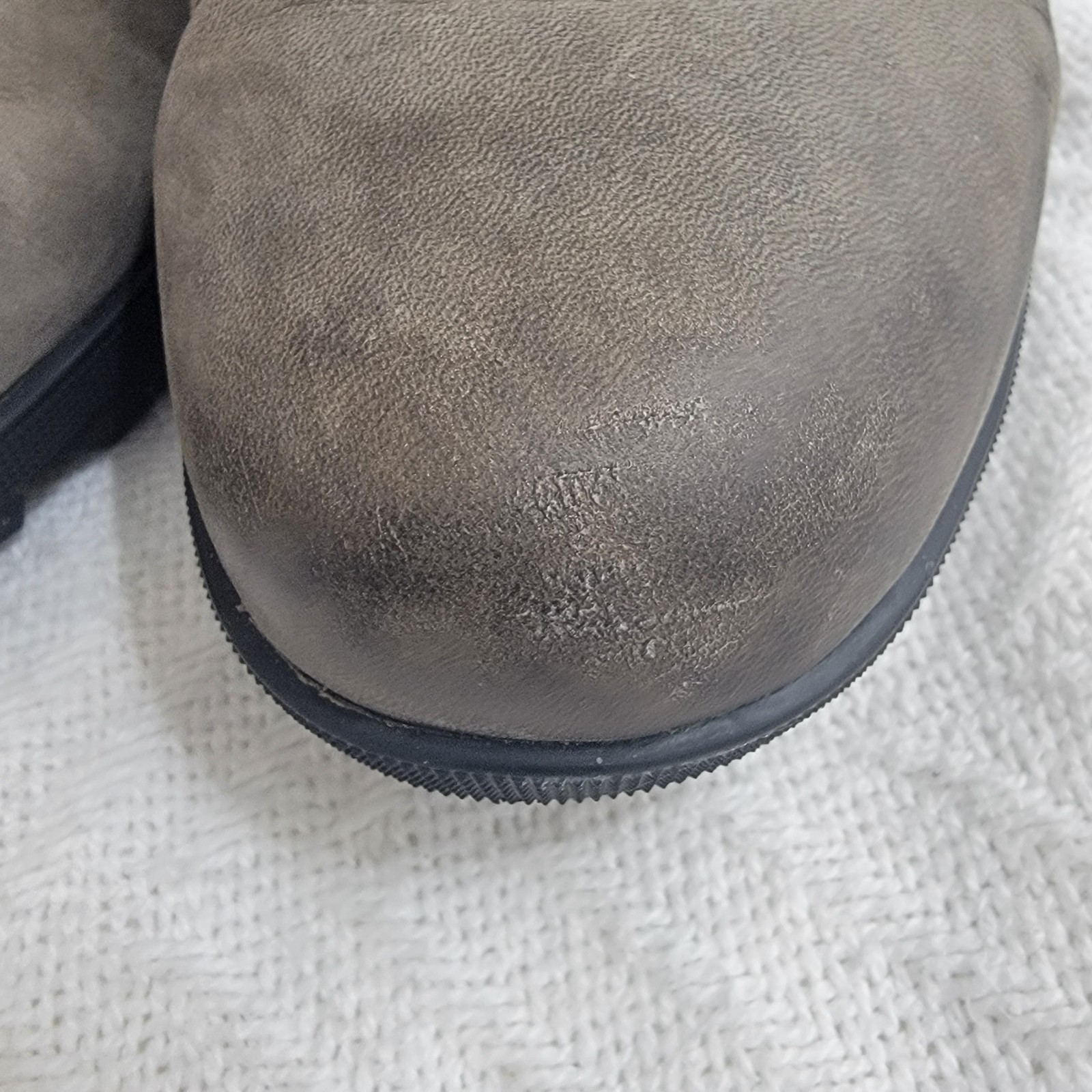Sorel Lexie Hidden Wedge Ankle Combat Boot Waterproof Quarry Leather Size 9.5