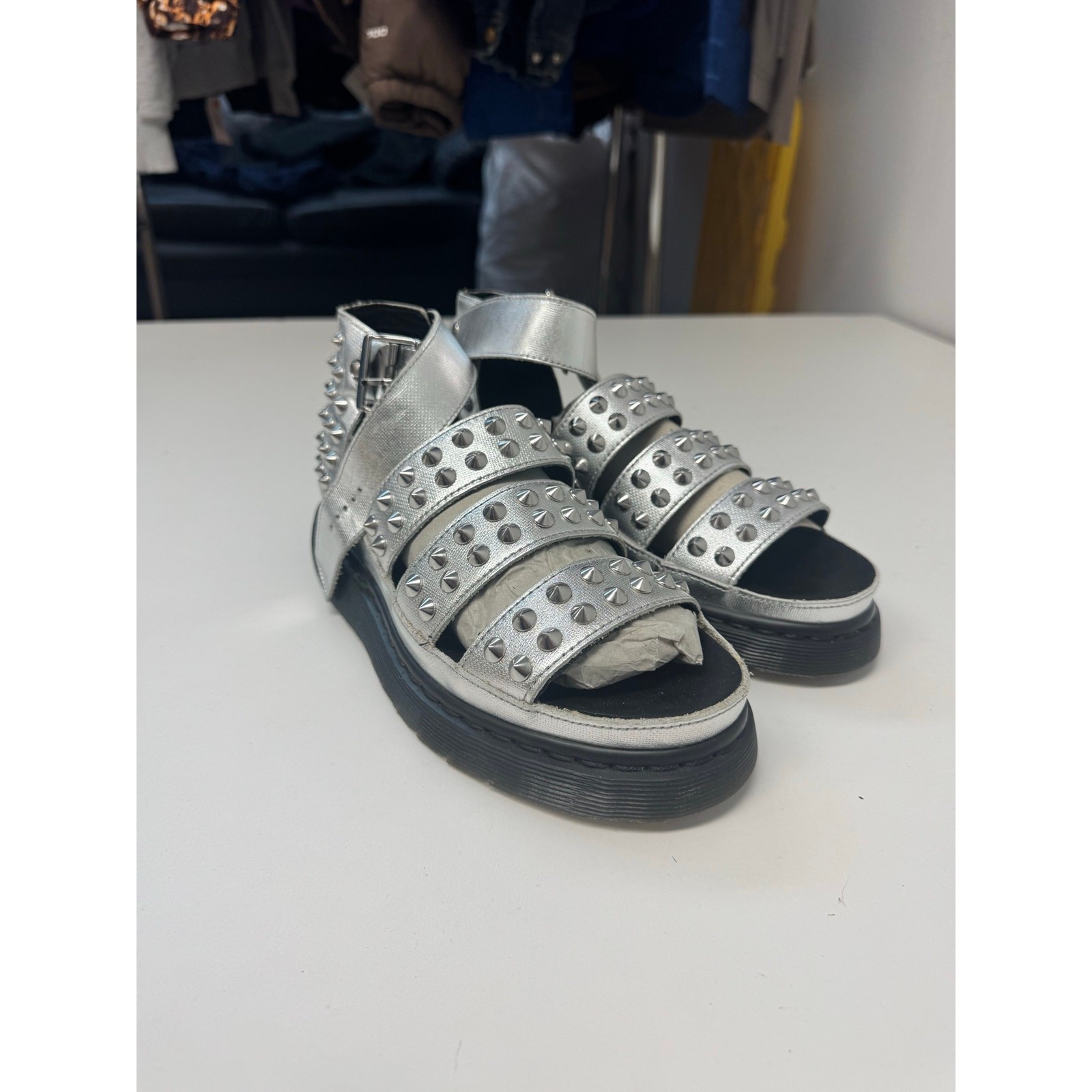 Dr Martens Liza clarissa leather platform studded sandals