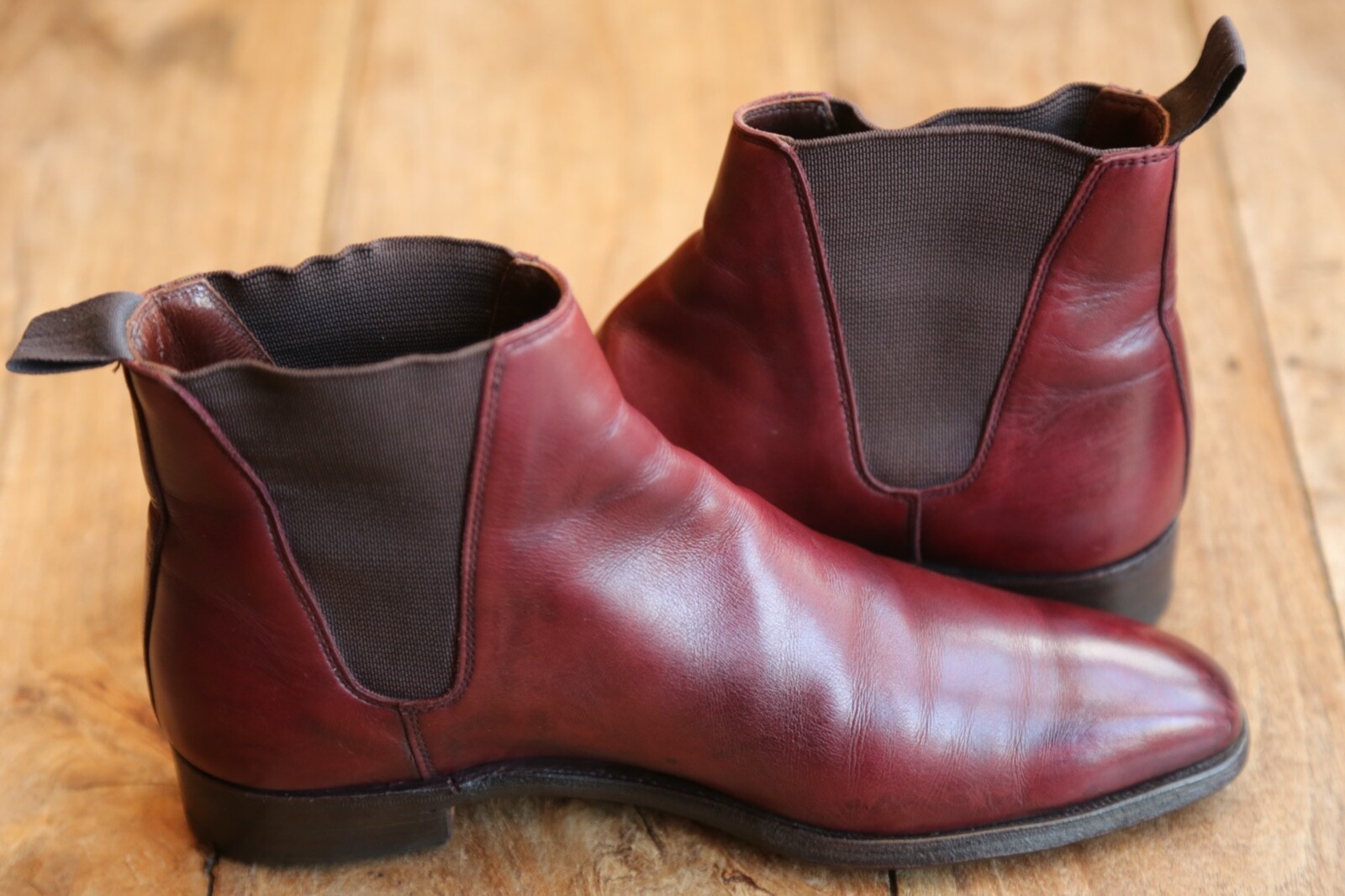 Crockett & Jones Haddon Burgundy Leather Chelsea Boots Shoes Ladies UK 7.5