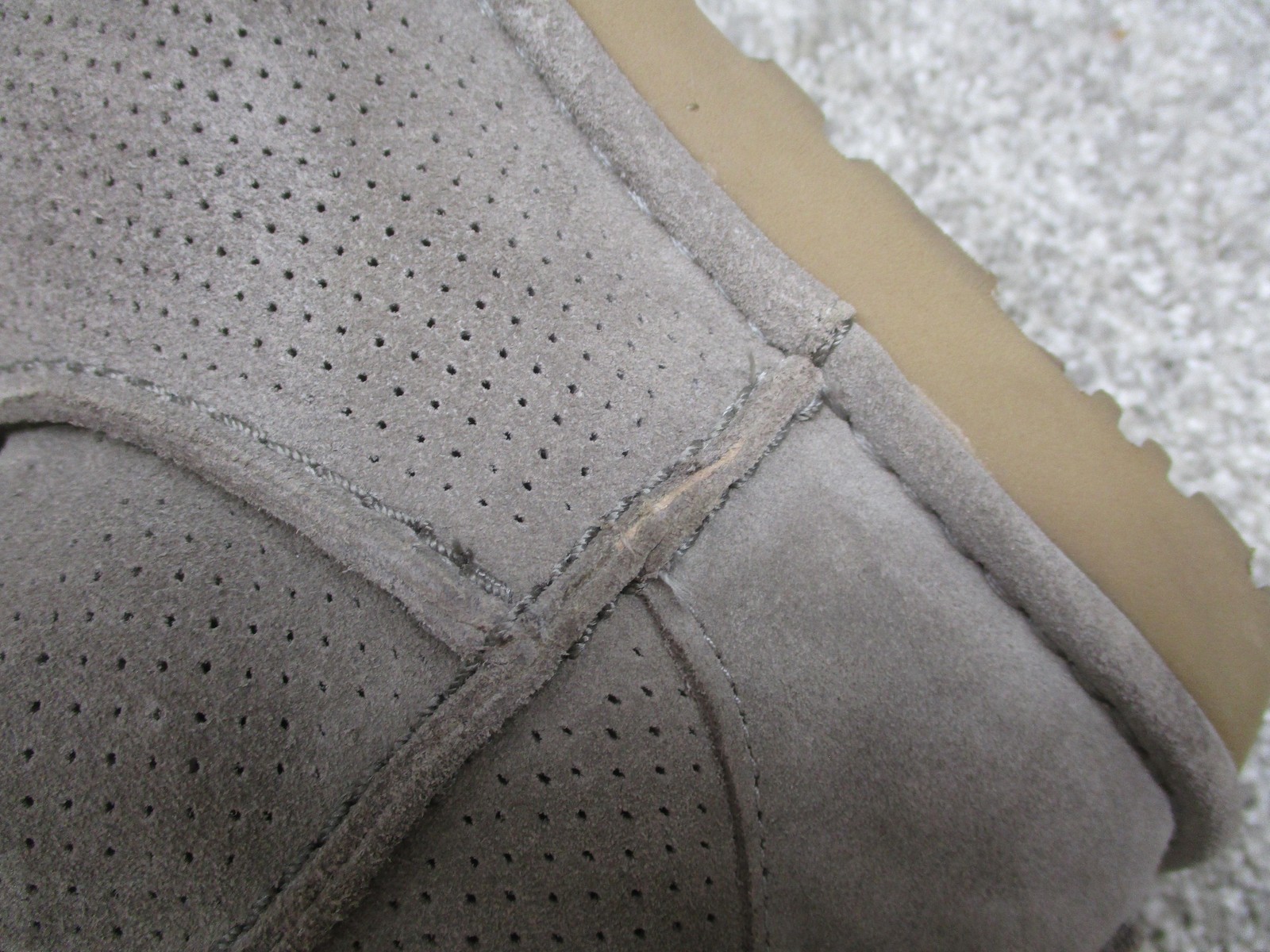 UGG Classic Unlined Mini Perf Boots Womens Size 8 Gray Suede Perforated 1016852