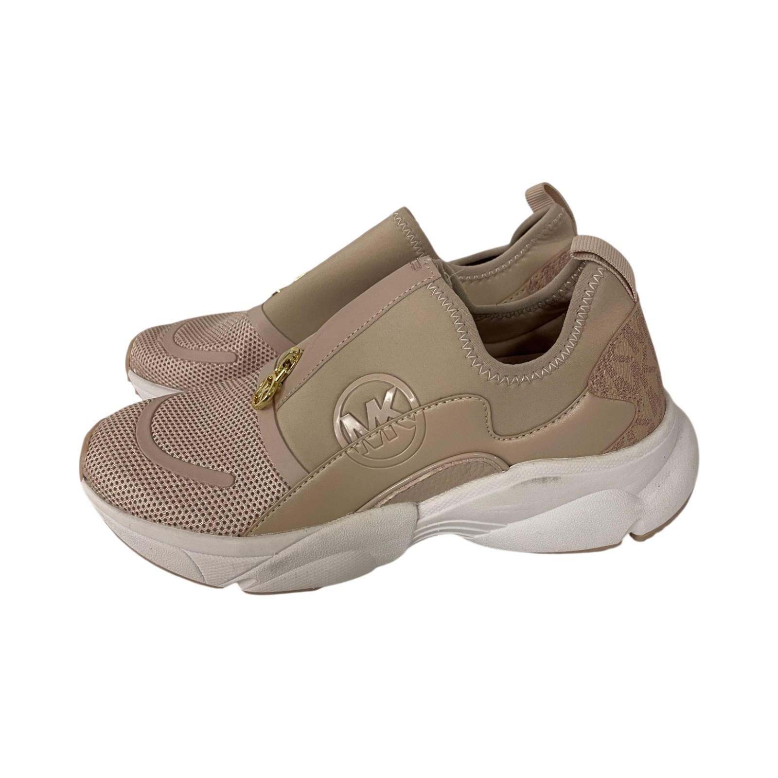 Michael Kors Sami Zip Trainer Sneaker Womens 5 Circular Air Mesh Ballet Pink