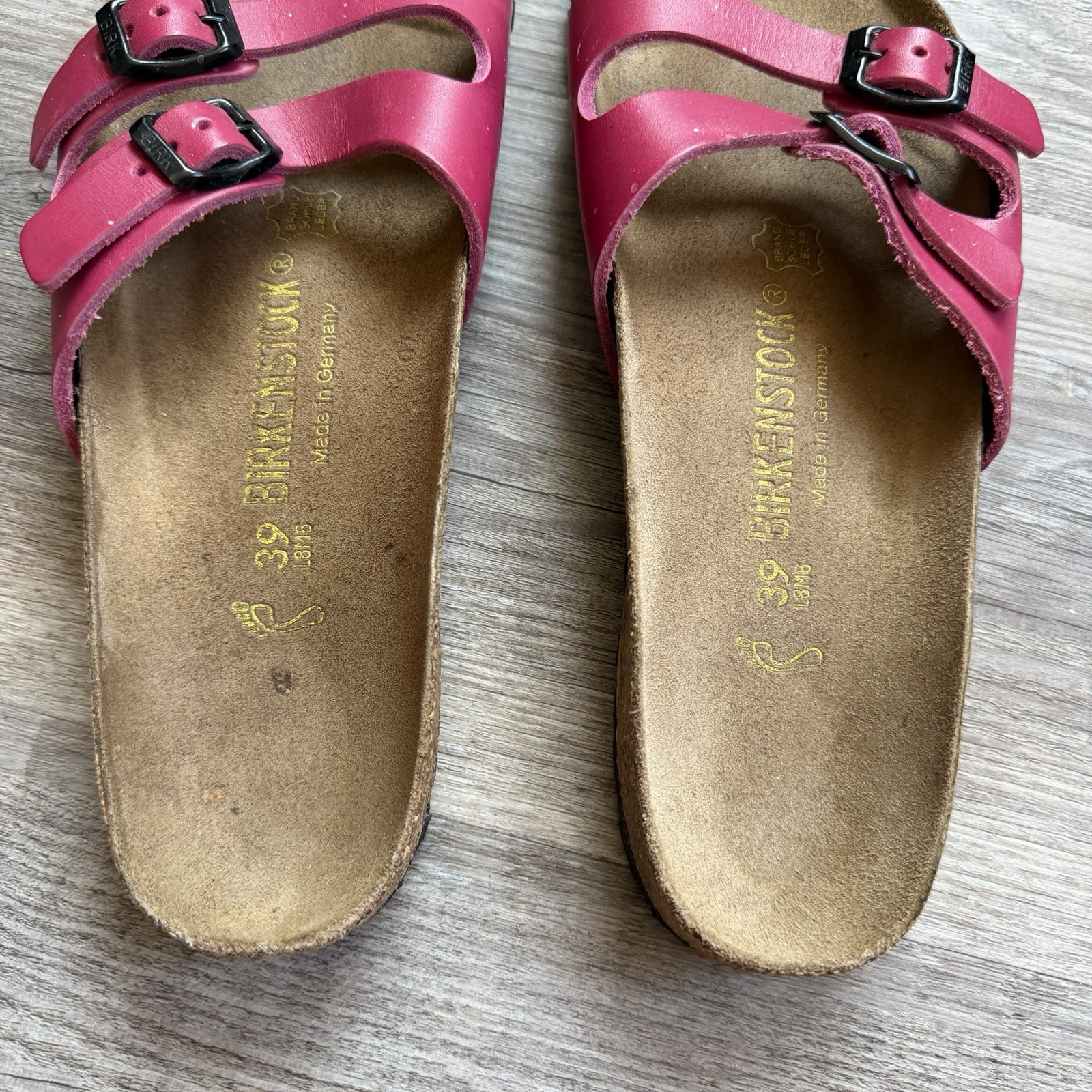 Vintage Birkenstock Ibiza Sandals Pink EU 39 Made In Germany Women’s 8