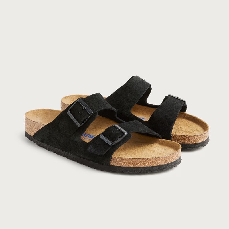 Birkenstock Arizona Black Suede Leather Men’s and Women’s Sandals Select Size