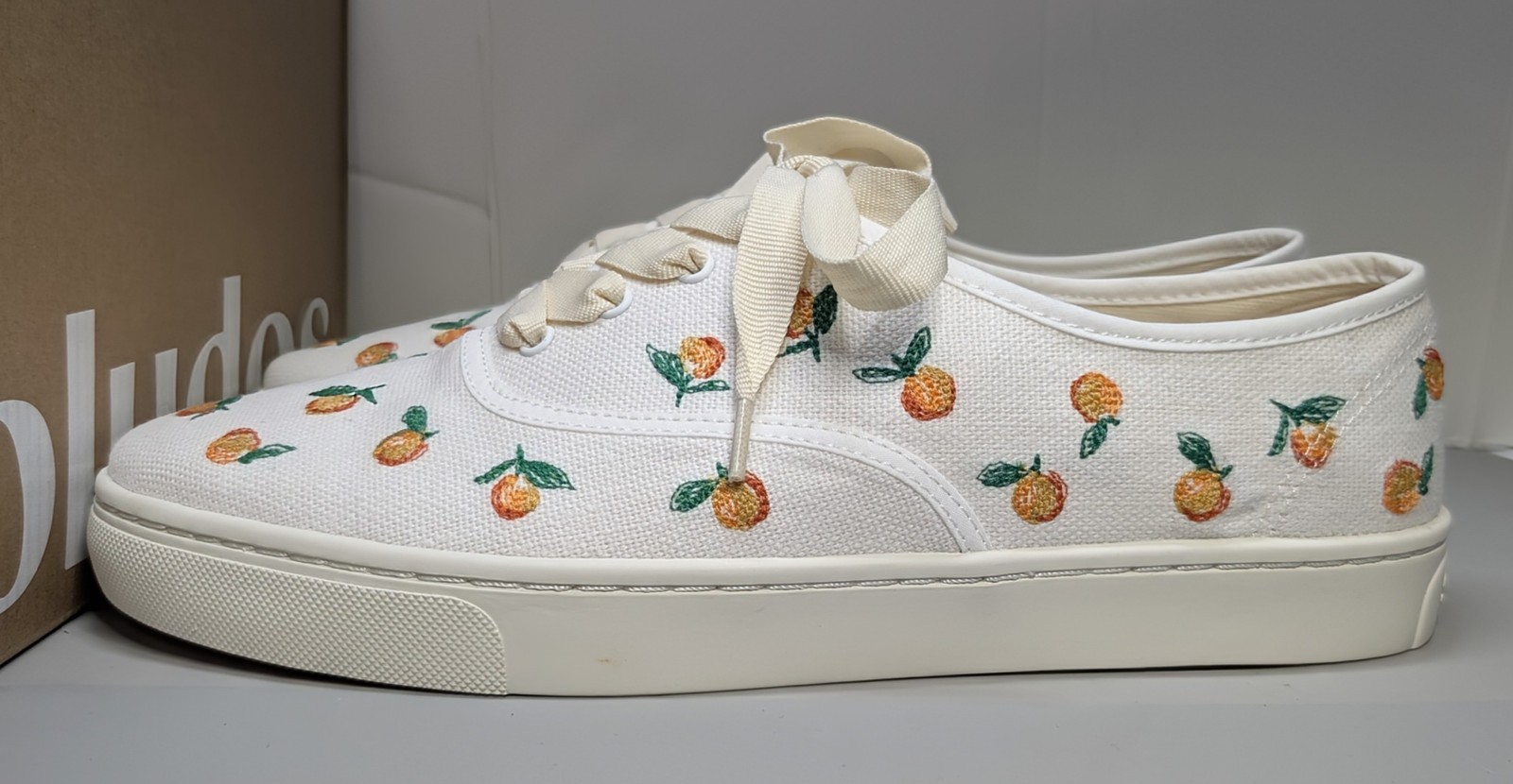 Soludos Marin Embroidered Sneaker Ivory Women’s Size 10