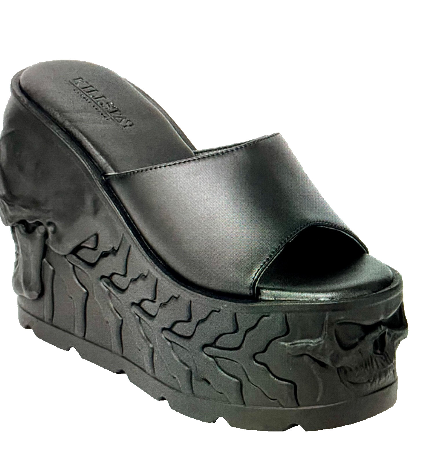 Killstar Doom Platform Skull Bones Slide Sandals Size 10 NIB Goth SOLD OUT