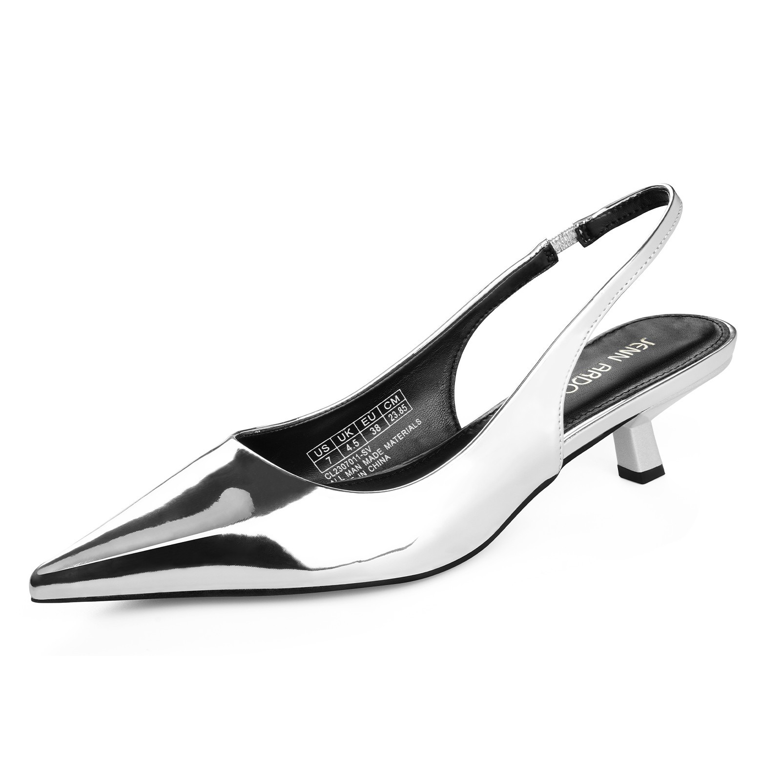 Chic Slingback Kitten Heels Pointed Toe 1.9 inch Wedding Party Dress Pumps