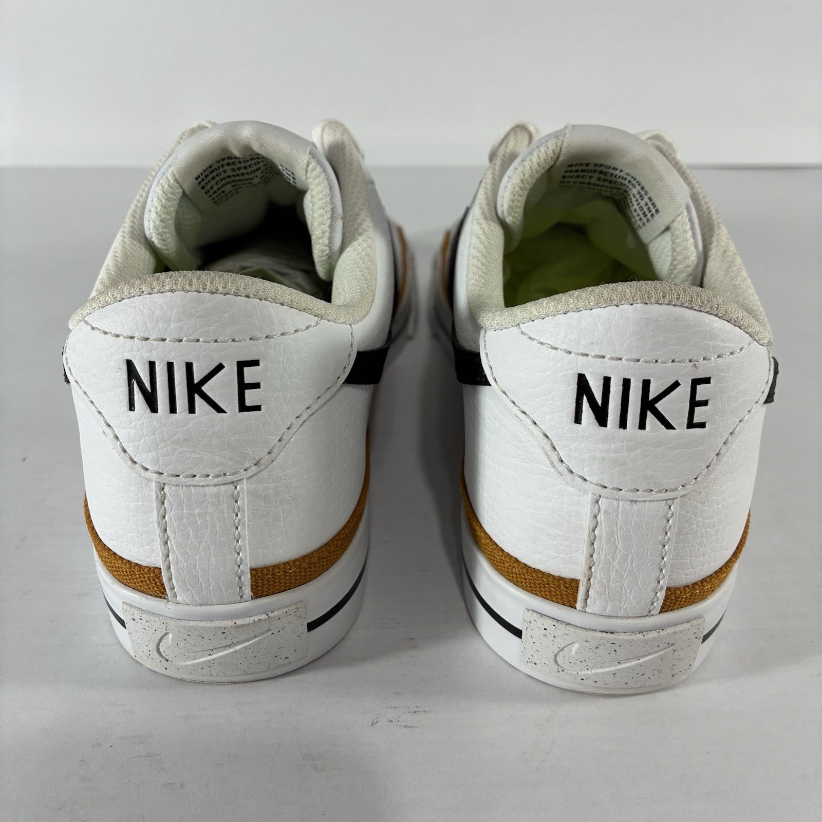 Size 7.5- Nike Court Legacy Next Nature White Desert Ochre W