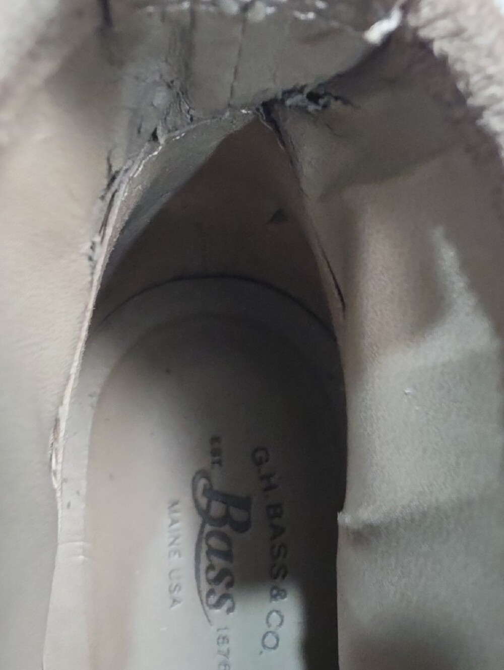 G.H. Bass & Co. Taupe Suede Wedge Heel Lace-Up Ankle Boots – Size 8.5