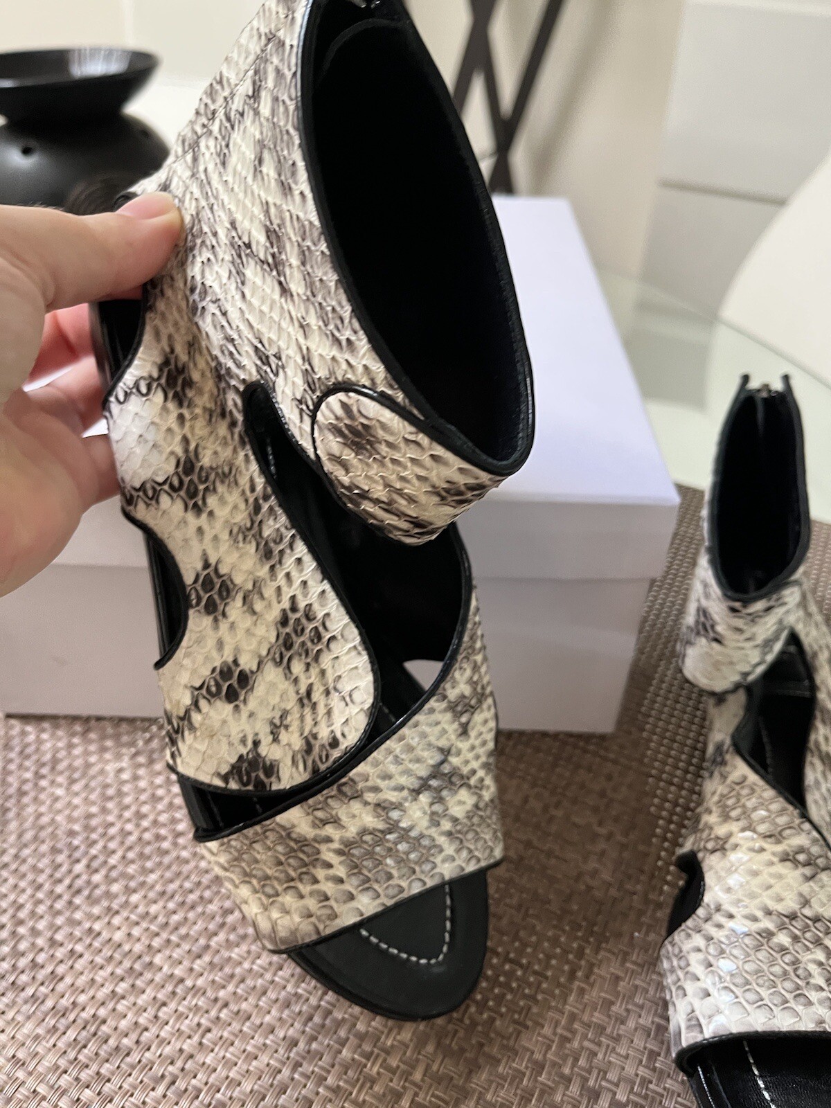 Christian Dior Gladiator Sandals Python Look