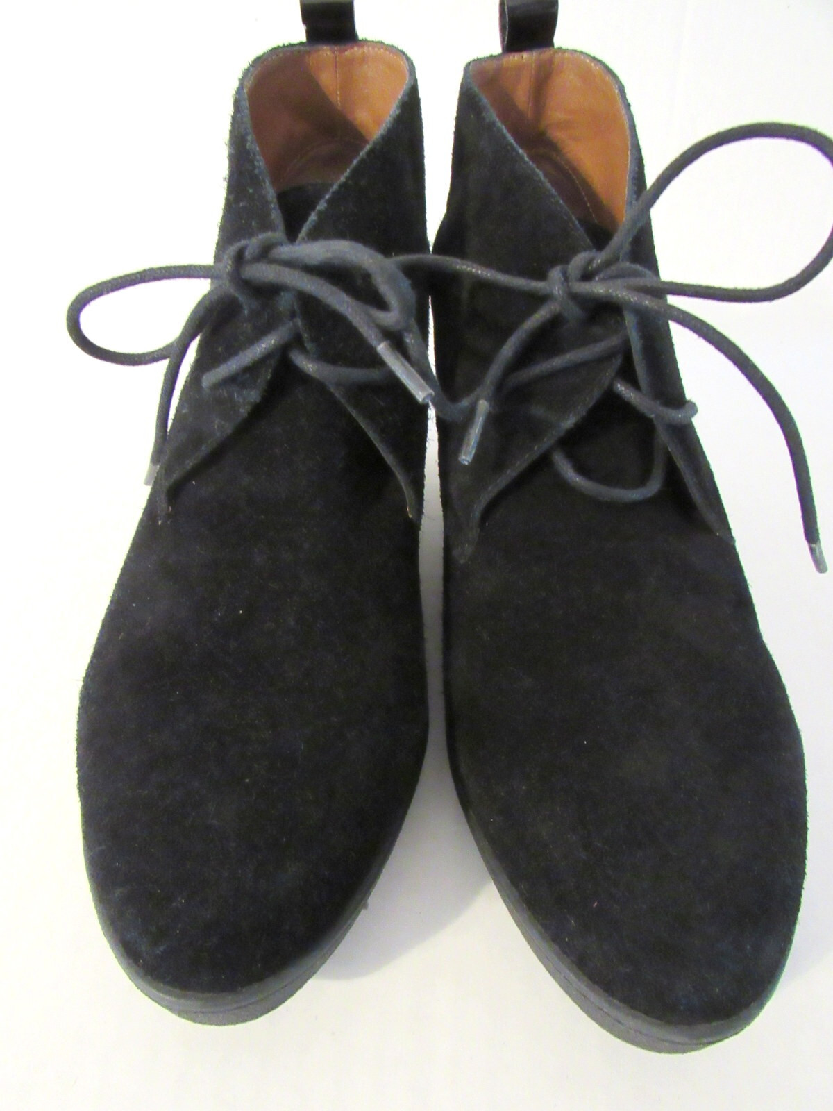 DONALD J PLINER Size 8.5M Black Suede 2.75-in Wedge Heel Lace-up Ankle Boots
