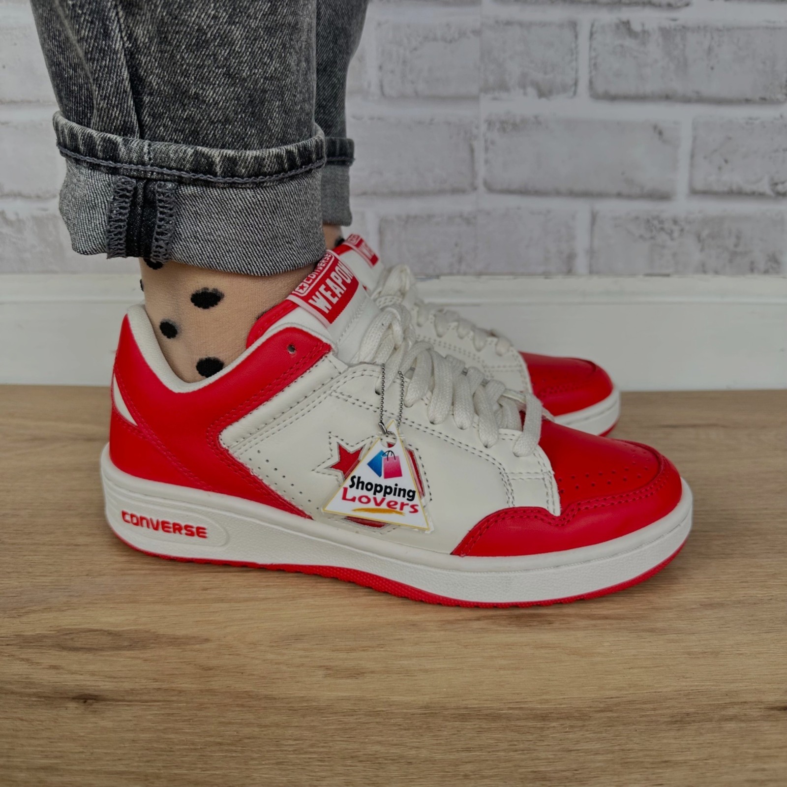 Converse Weapon Low Red White 10.5 Women Shoes Bird Magic Erving Sneaker A10598C