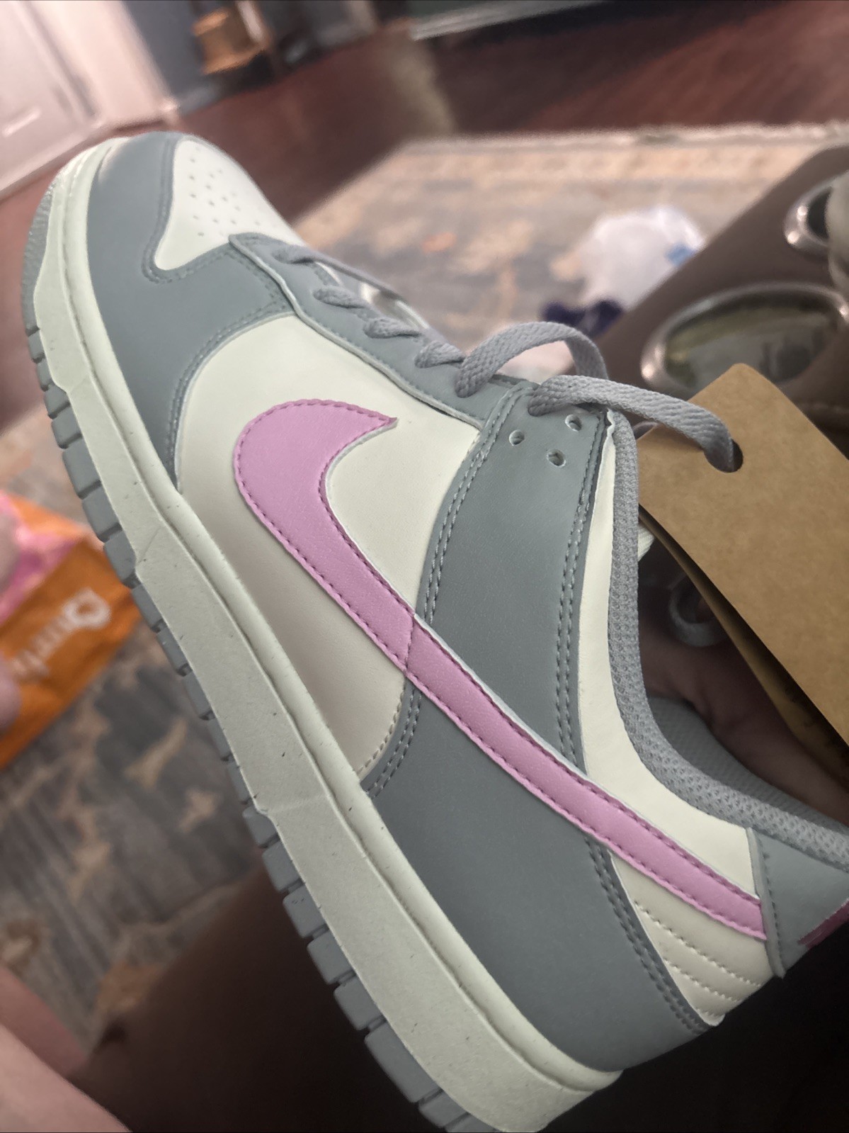 Nike Dunk Low Next Nature Light Smoke Grey/Pink Rise DD1873-002 Women’s Sz 10.5