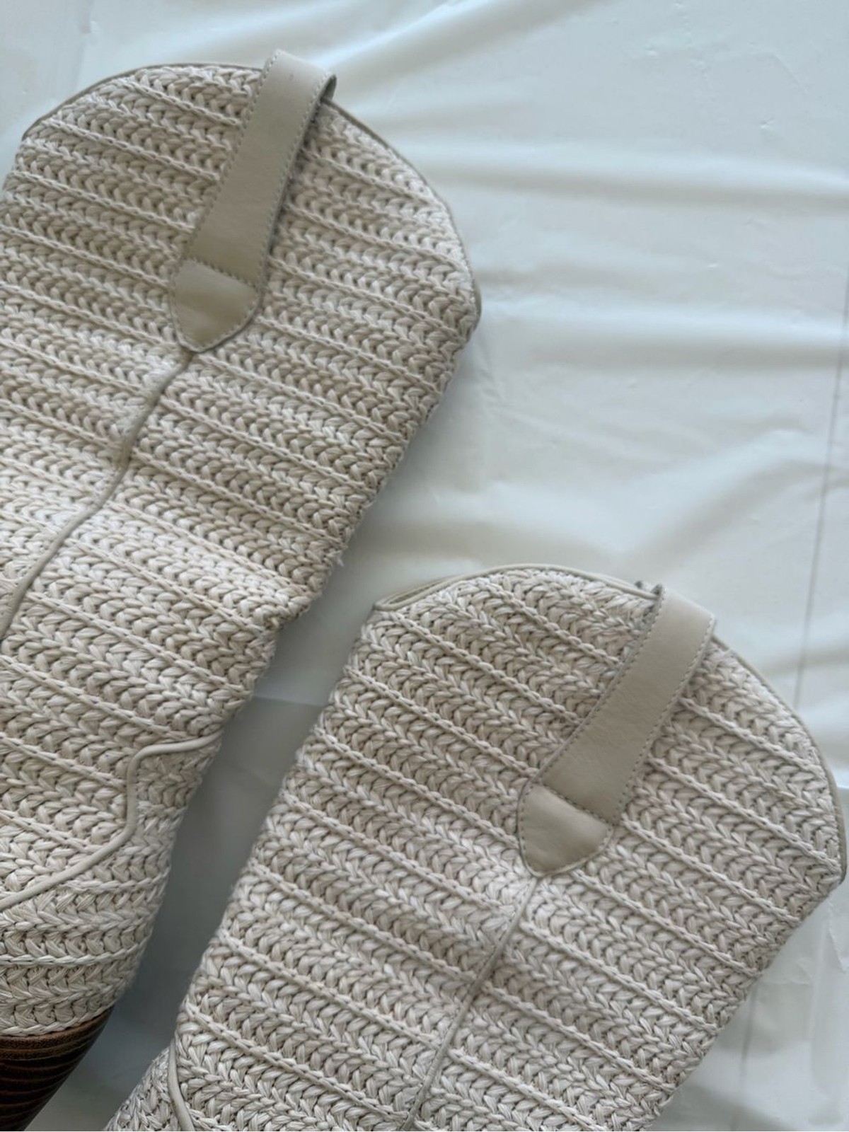 MIA Cream Knit Western Mid-Calf Boots