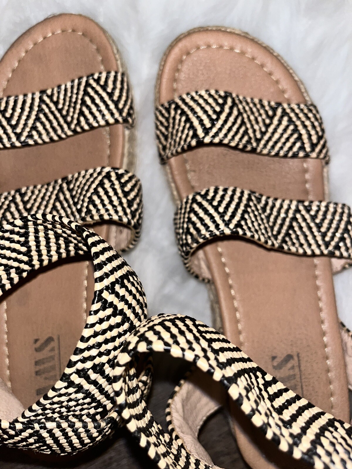 Espadrille Platform Size 8.5 Boho Festival Aztec Summer Feminine Fun Sandals