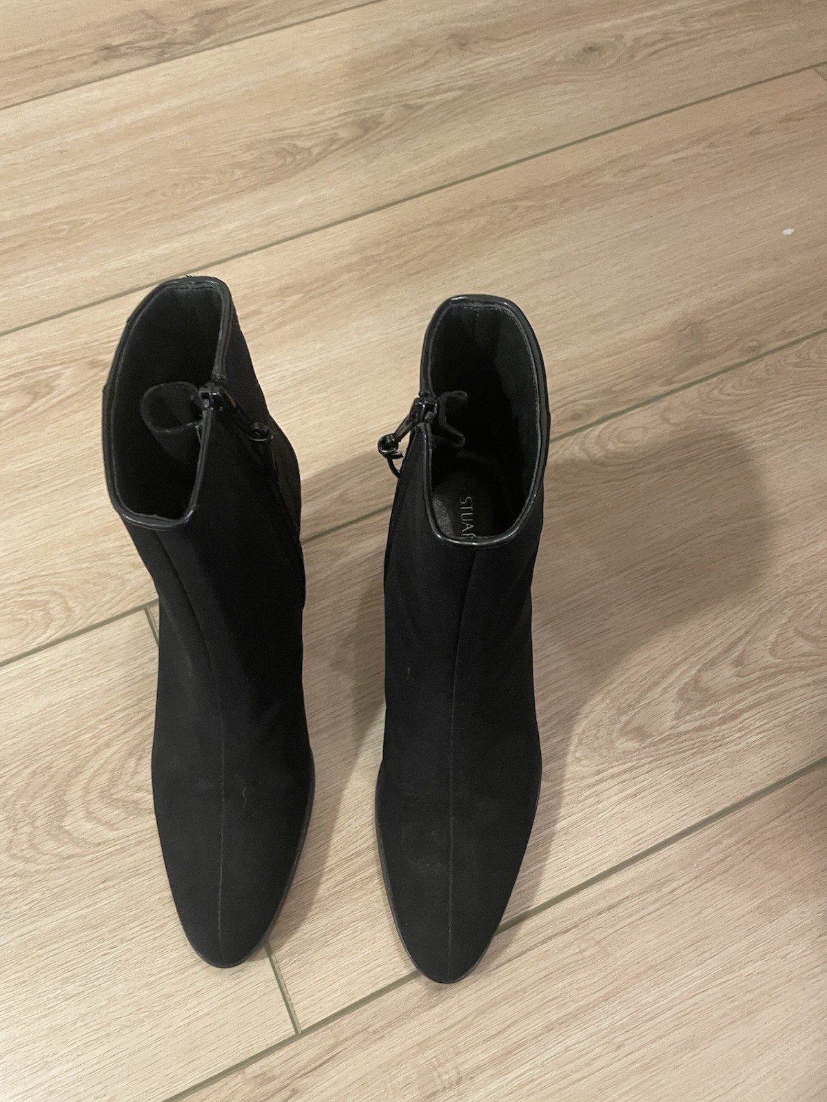 Stuart Weitzman Black Heeled Ankle Booties Womens 7