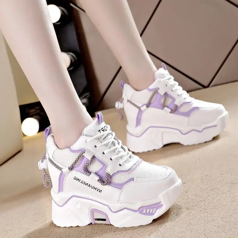 Women’s Platform Mesh Sneakers Breathable Casual Walking Wedge Sports Shoes