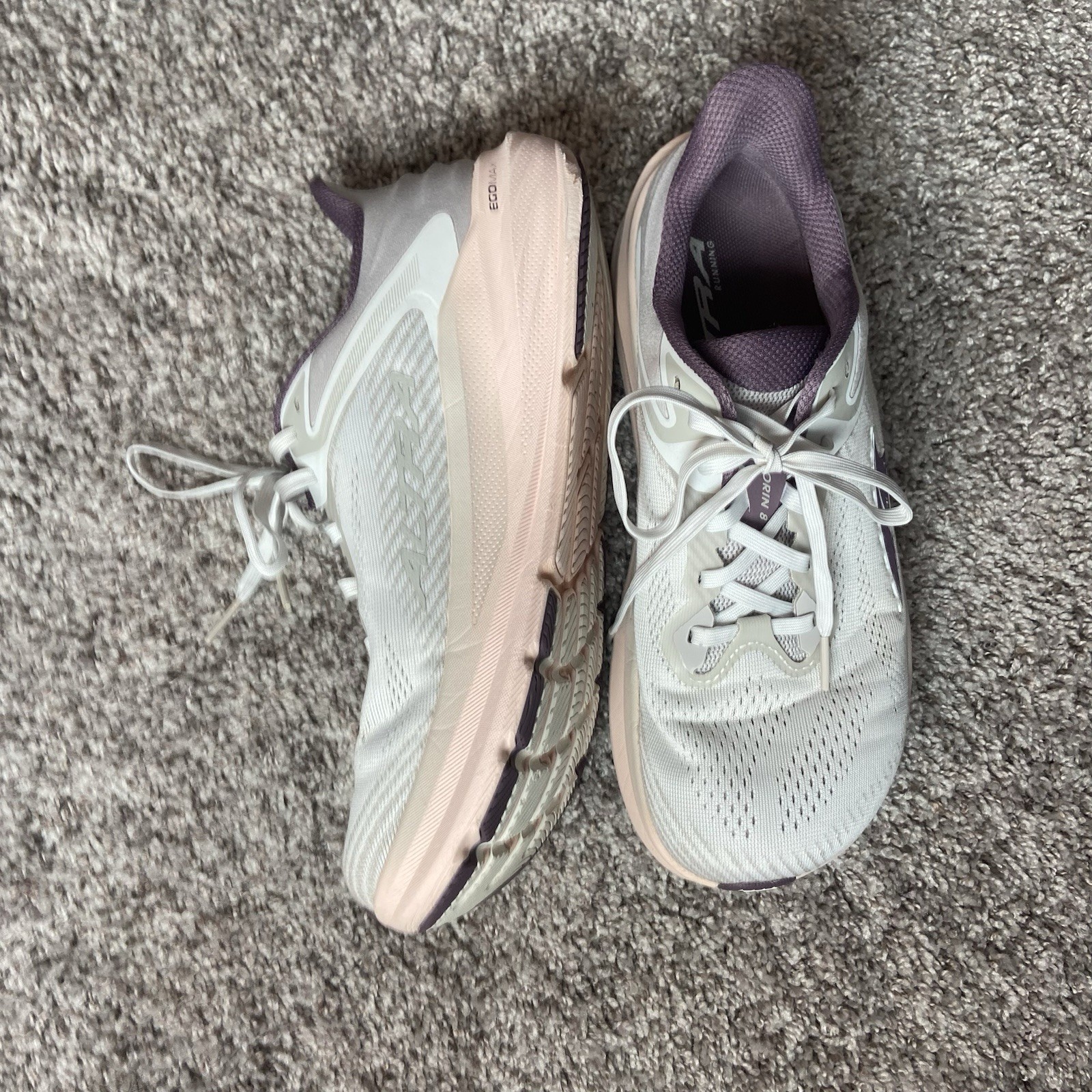 Altra Torin 8 Women’s Low Top Running Sneakers White Purple Pink Mesh