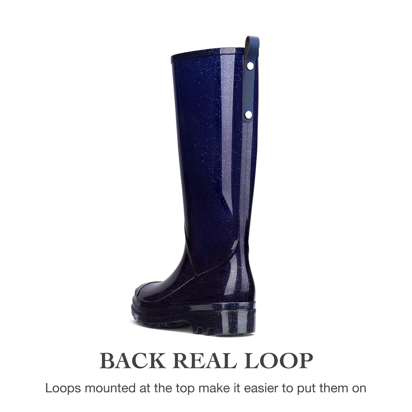 HISEA Women’s Knee High Rain Boots Waterproof Wellies Non-Slip Garden Work Boots