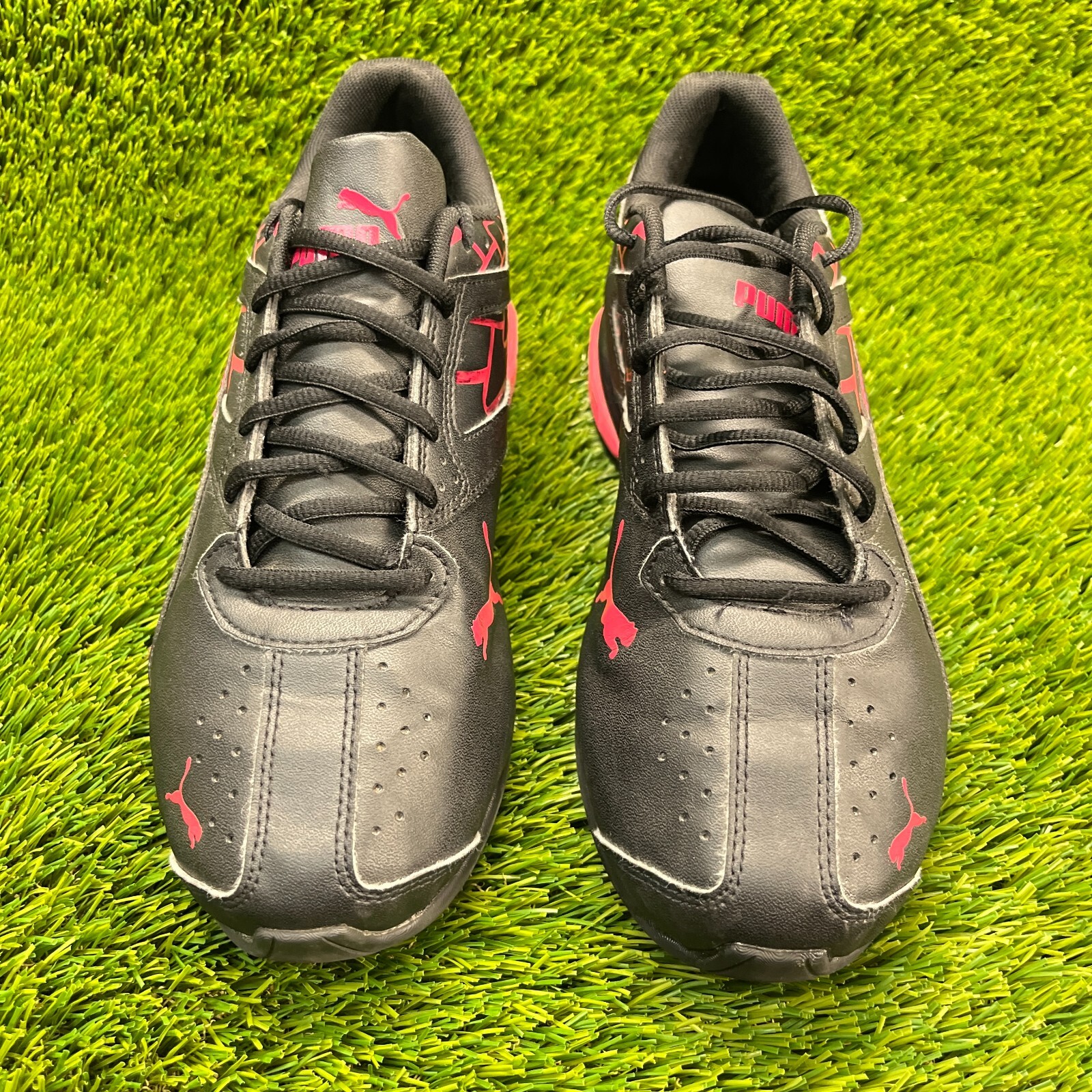 Puma Tazon 6 Graphic Womens Size 11 Black Pink Running Athletic Shoes Sneakers
