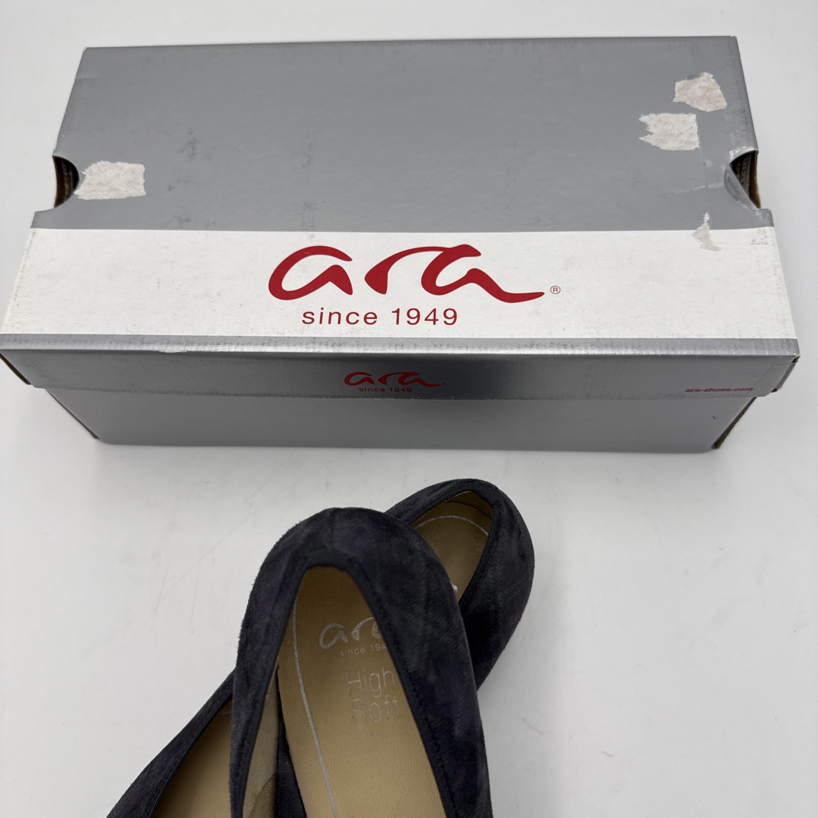 ARA Bari Women’s Navy Suede/Nappa Ballet Flats US size 9 EU Ara Size 6.5