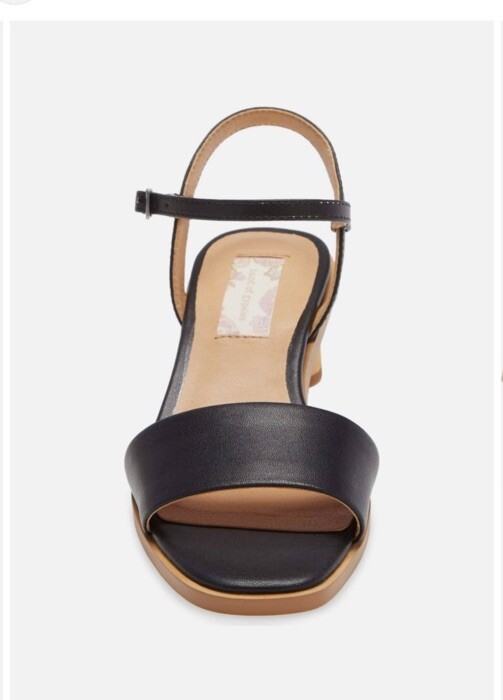 NIB Band of Gypsies Size 9 BLACK TOPANGA Sandals with Round wooden Heels