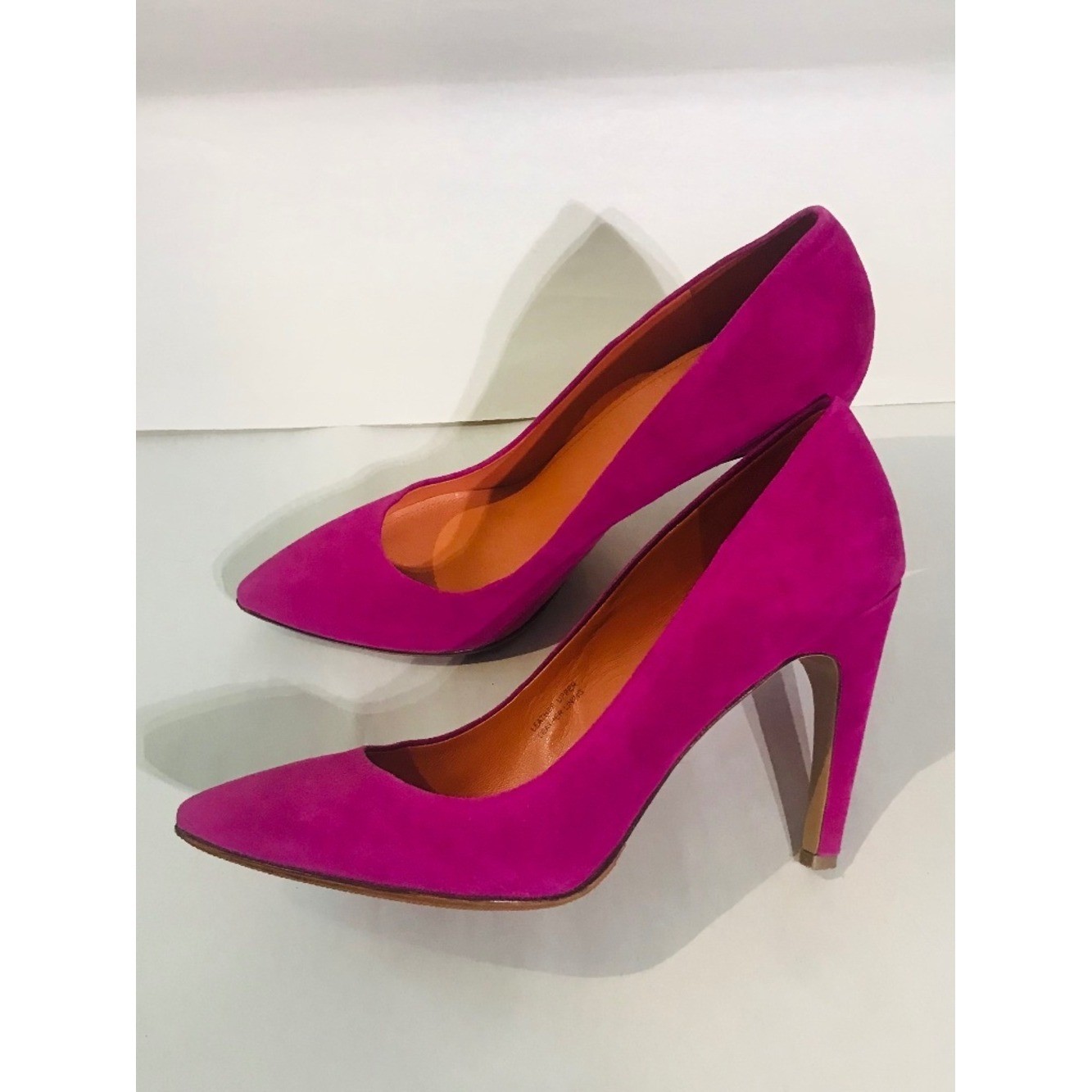 Via Spiga Fuchsia Purple Suede Pointed Toe Pumps Stiletto Hight Heels 8