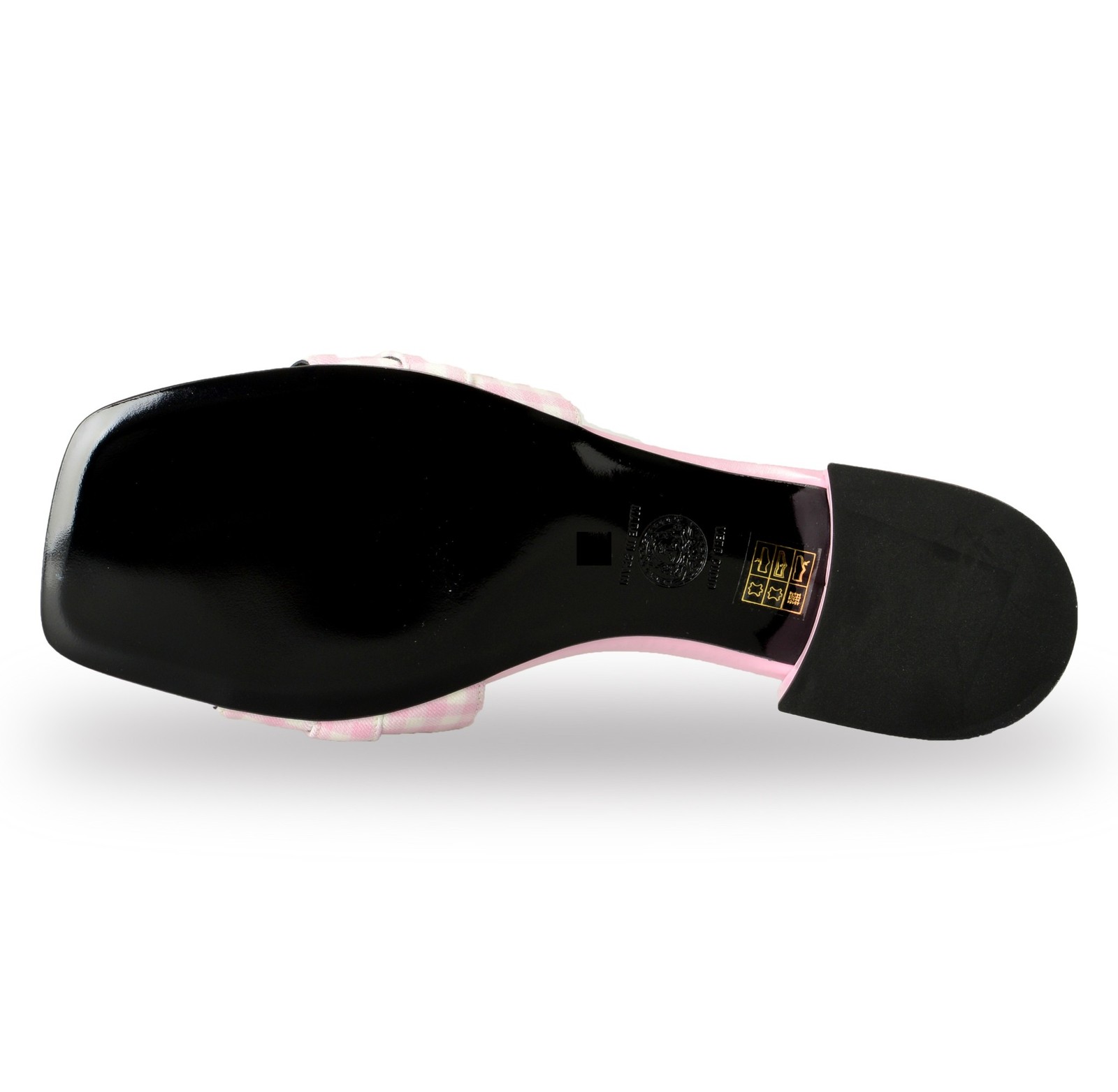 Versace Women’s Pink Leather Gold Medusa Sandals Flip Flop Shoes US 6 IT 36