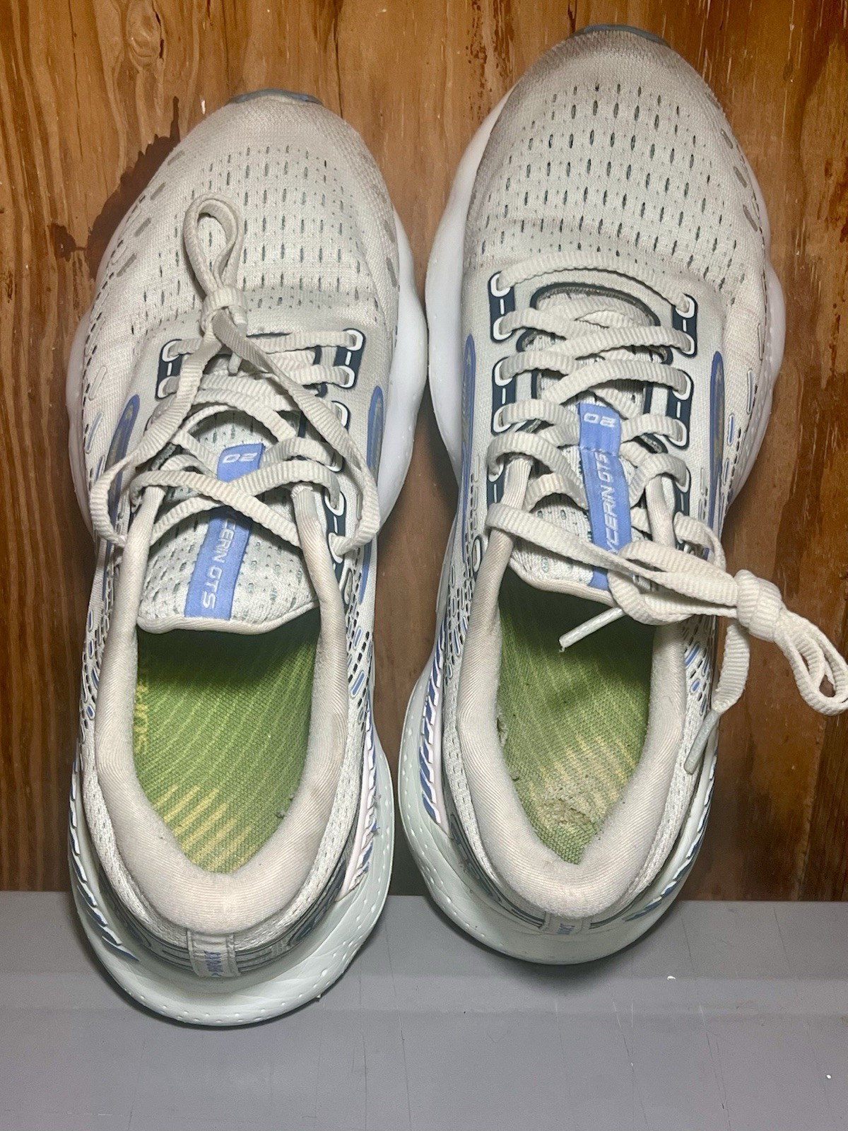 Womens 9.5 B Brooks Glycerin GTS 20 Running Shoes Aftermarket Insoles