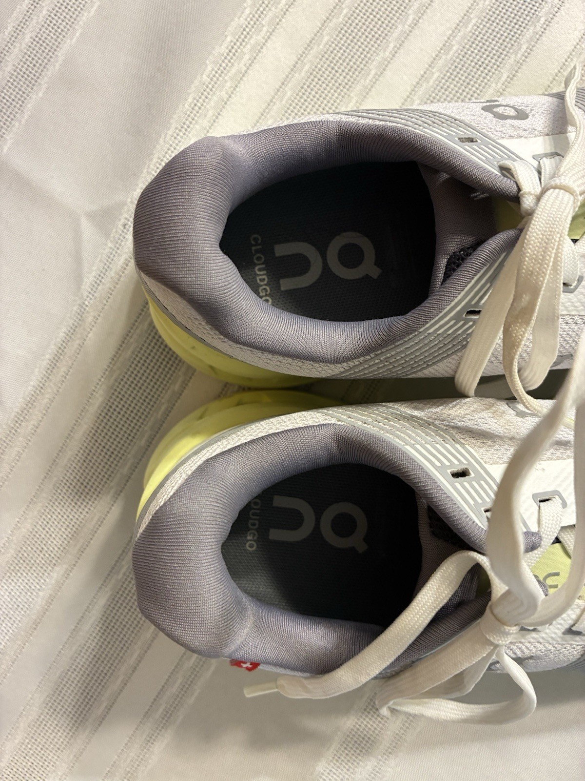 On Cloud women’s size 6 running tennis shoes active cloud tec grey yellow white