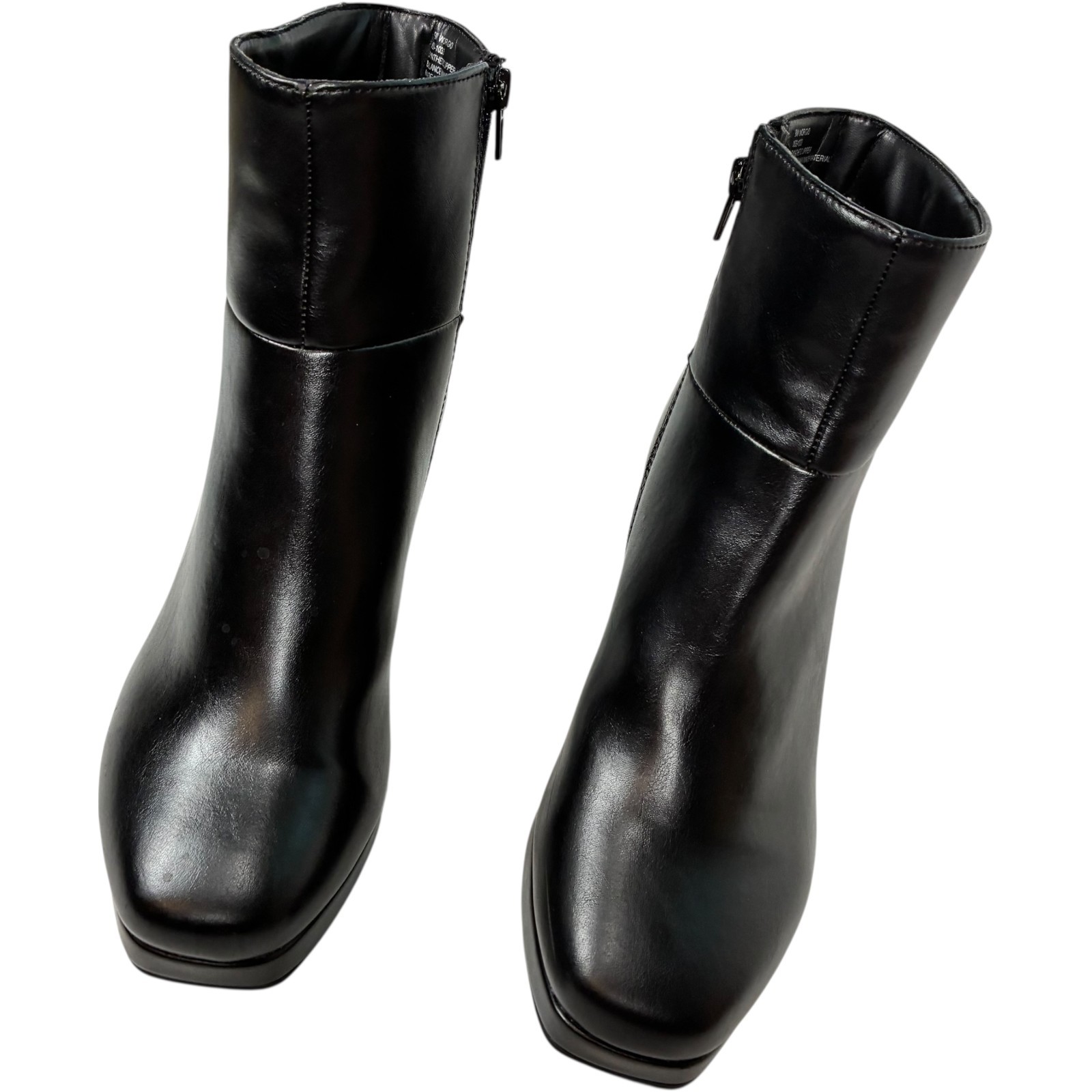 Worthington Gino Women’s Black 3.25in Block Heel Zip-up Bootie Size 9M