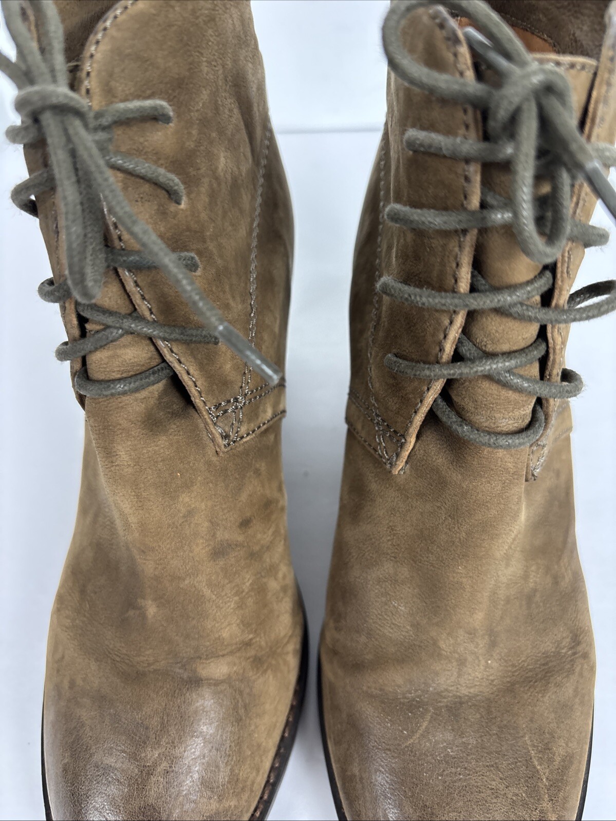 Trask Taupe Leather «Lia» Wedge Bootie Women’s Size 7.5